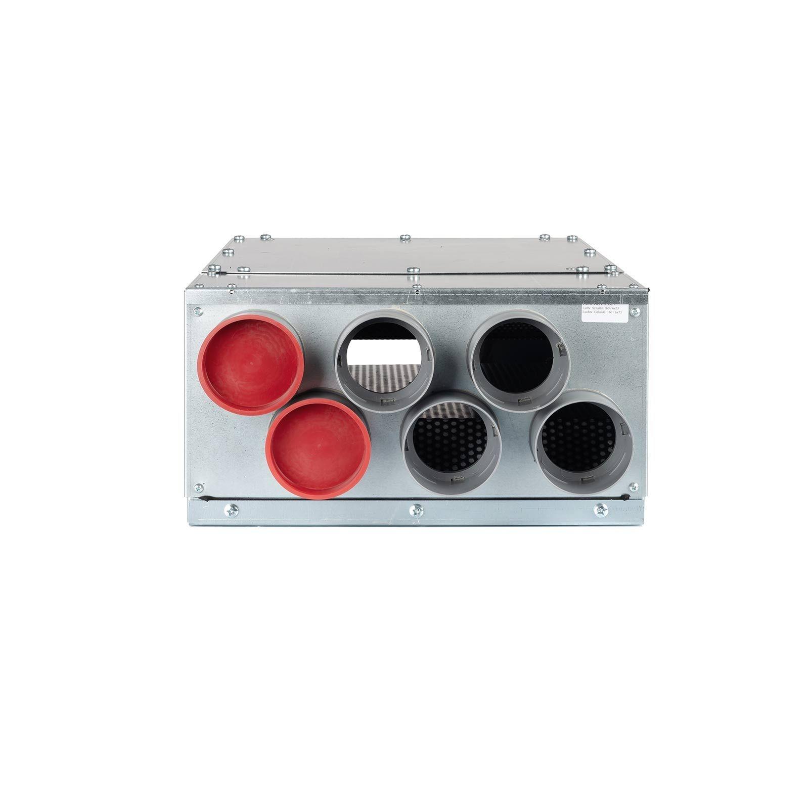 AERIVA Luftverteiler 6x DN75 für Kunststoff-Flexkanal mit Schalldämpfer DN160 – Bild 8 von 8