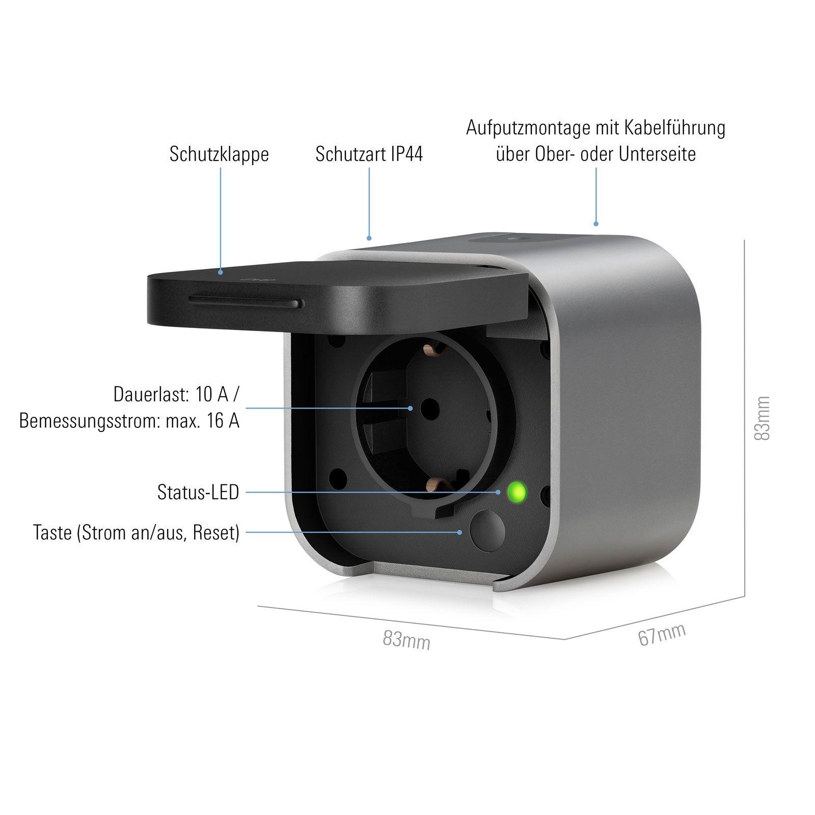 Eve Energy Outdoor - Smarte Außensteckdose mit Verbrauchsmessung – Bild 4 von 12