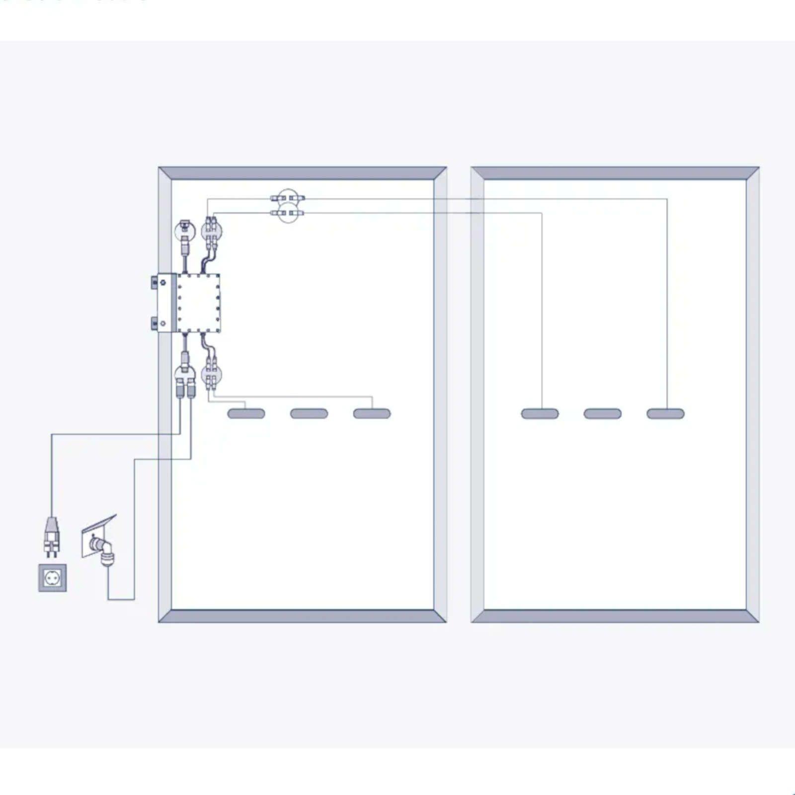 Priwatt Balkonkraftwerk priBasic Duo Paket 2x 375 Wp/600 W Solaranlage ohne Halterung inkl. 5 m Anschlusskabel, Wechselrichter Hoymiles