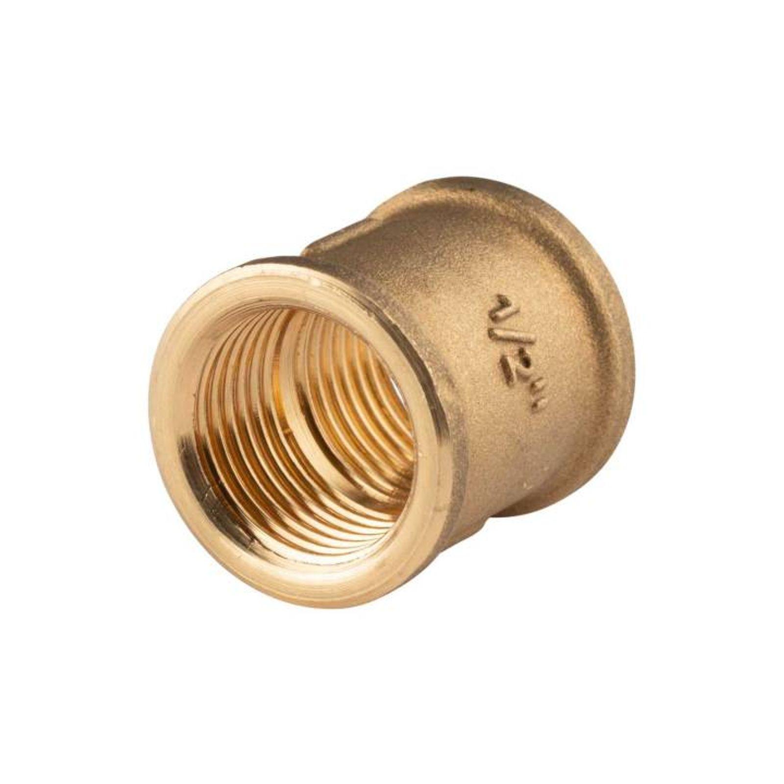 Messing Gewinde-Fitting Muffe 1/2"IG - 1/2"IG (DN 15) - schwere Ausführung