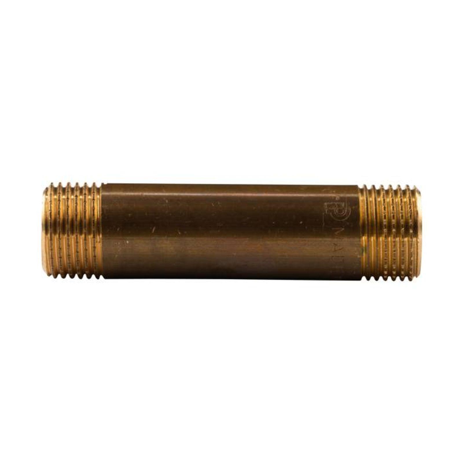 Messing Gewinde-Fitting Distanz Doppelnippel 1/2"-1/2" L= 80 mm, schwere Ausführung