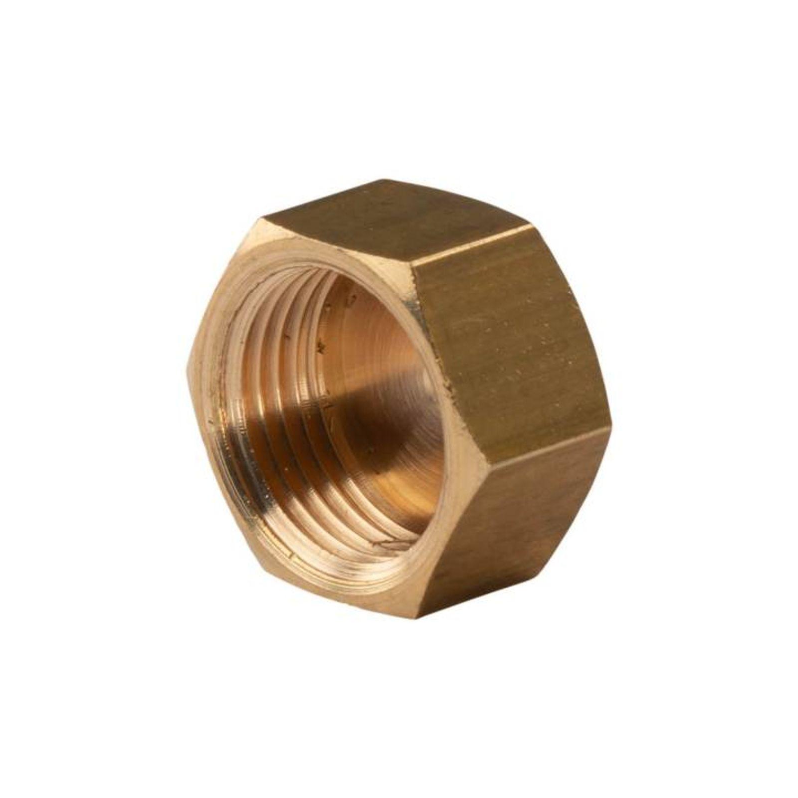 Messing Gewinde-Fitting Kappe 3/8"IG (DN 10) - schwere Ausführung – Bild 2 von 2