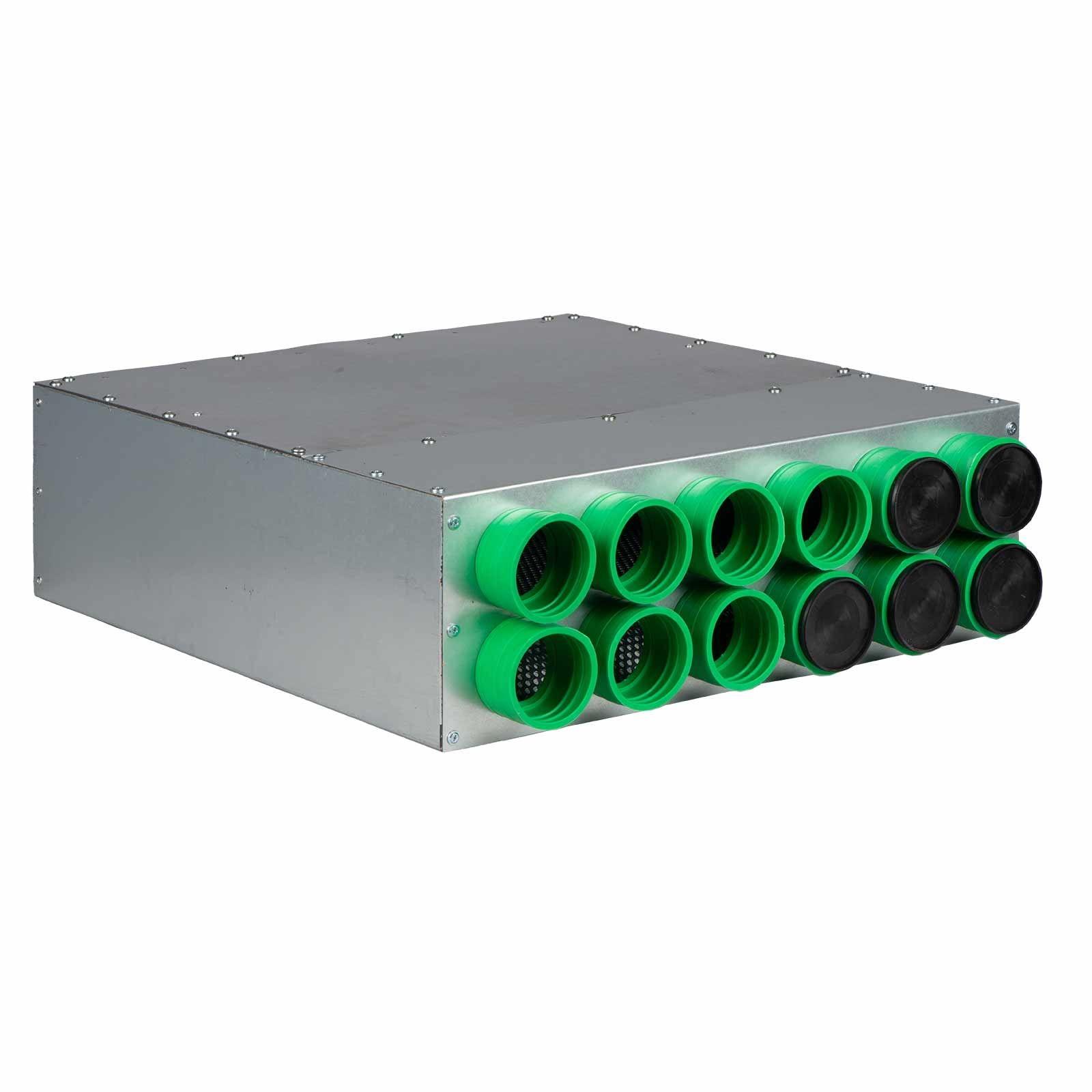 AERIVA Luftverteiler mit Schalldämpfer DN 180, 12 x DN 75