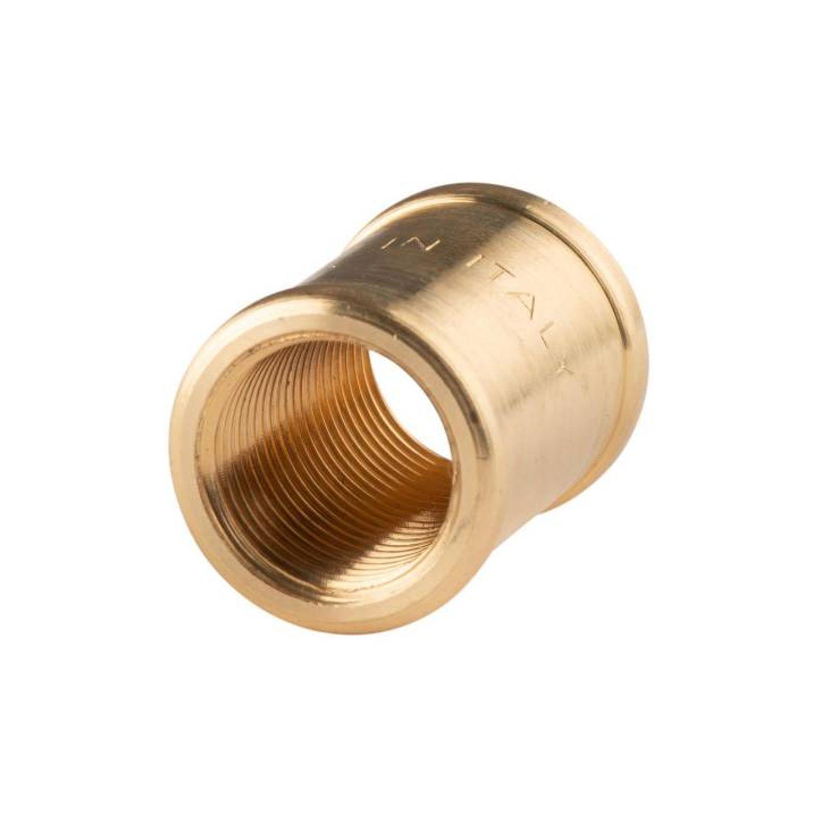Messing Gewinde-Fitting Muffe 3/8"IG - 3/8"IG (DN 10) - schwere Ausführung – Bild 2 von 2
