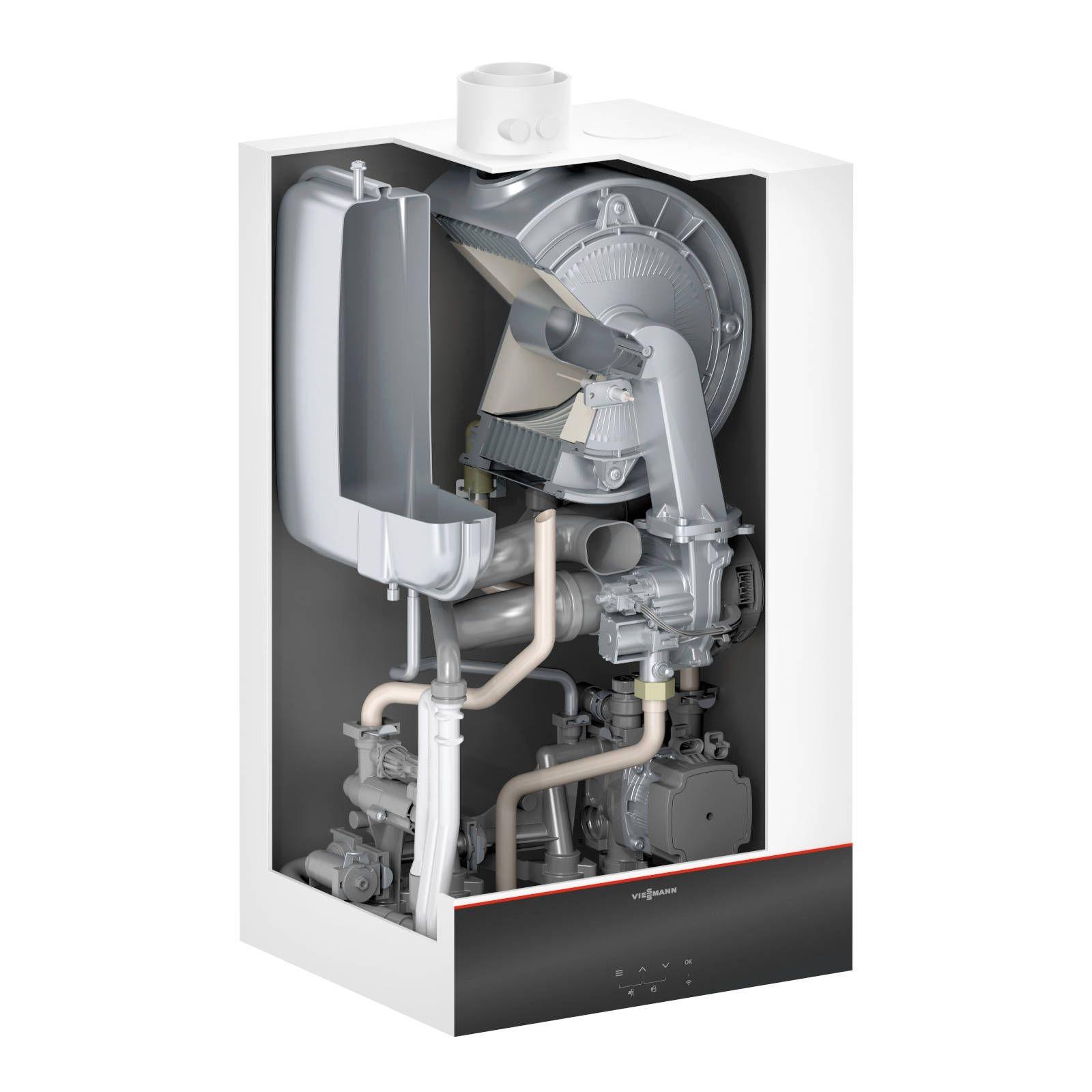 Viessmann Gas-Brennwert-Kombigerät Vitodens 100-W 25 kW Wandgerät Typ B1KG