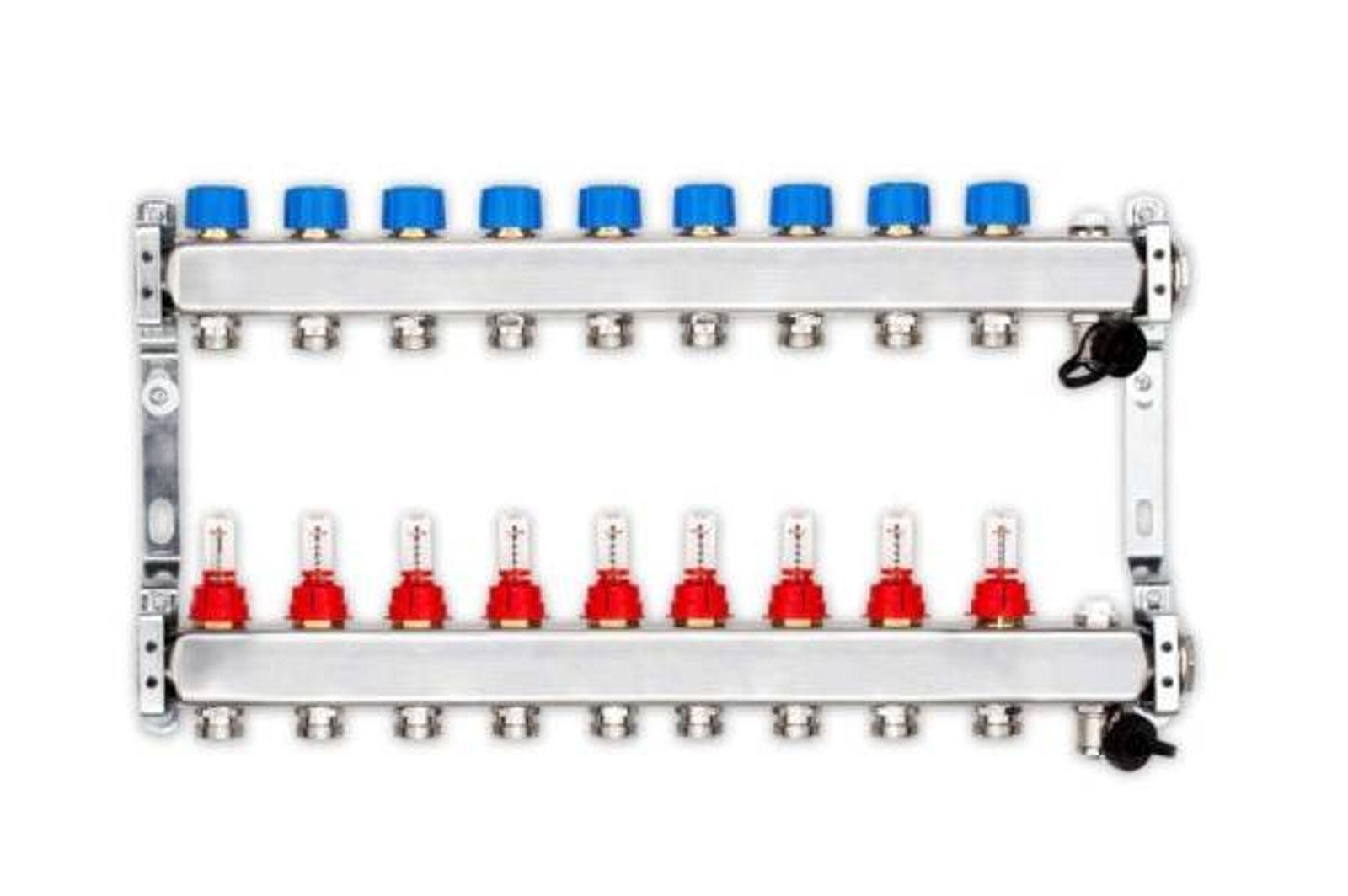 90 m² Set Tackersystem Rollbahn 35 mm WLG 045 16x2 PE-RT Rohr Raster 10 cm 9 Heizkreise LCD Regler 230 V + Zubehör – Bild 4 von 14