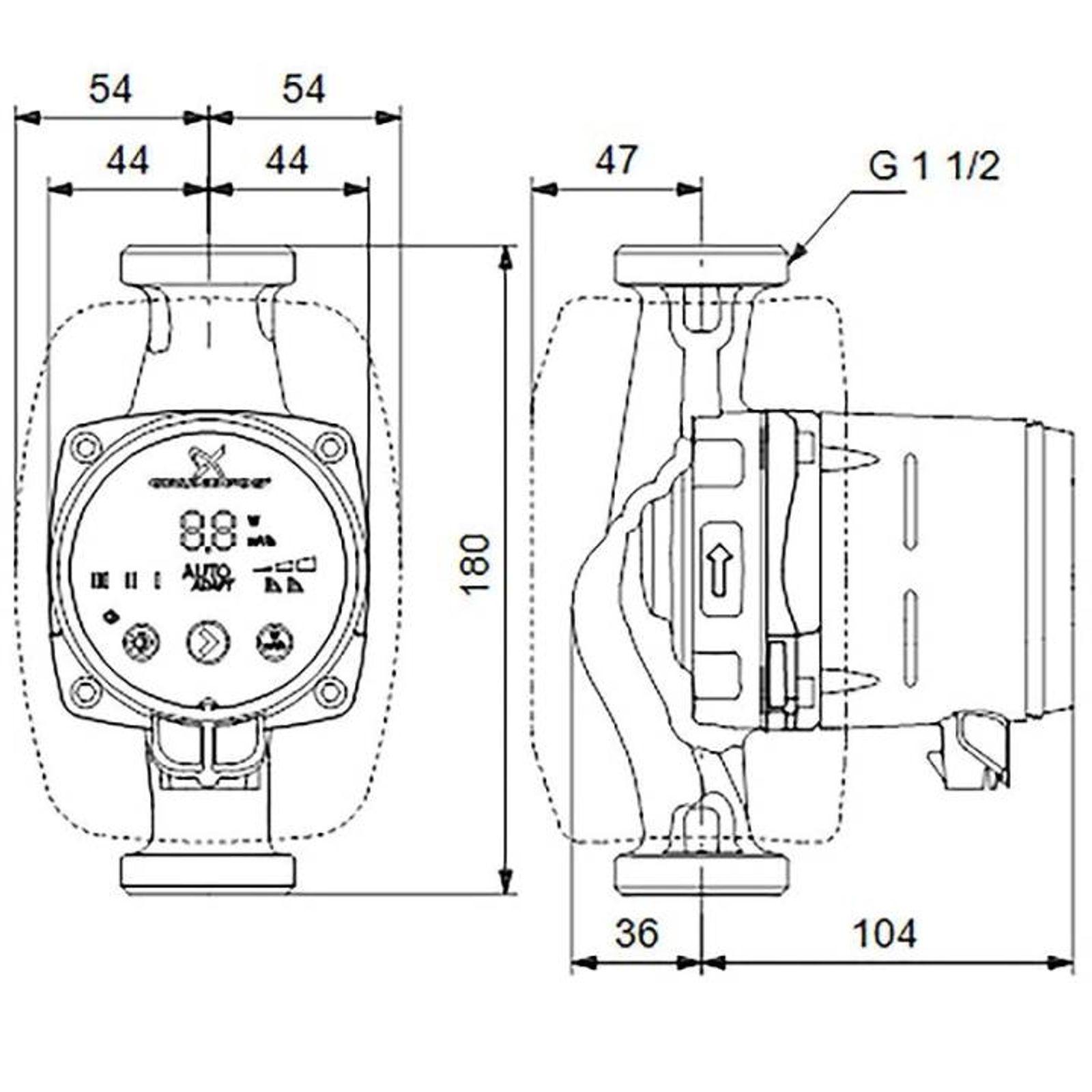 Grundfos Alpha2 Hocheffizienz-Umwälzpumpe 25-80 180 mm – Bild 4 von 4