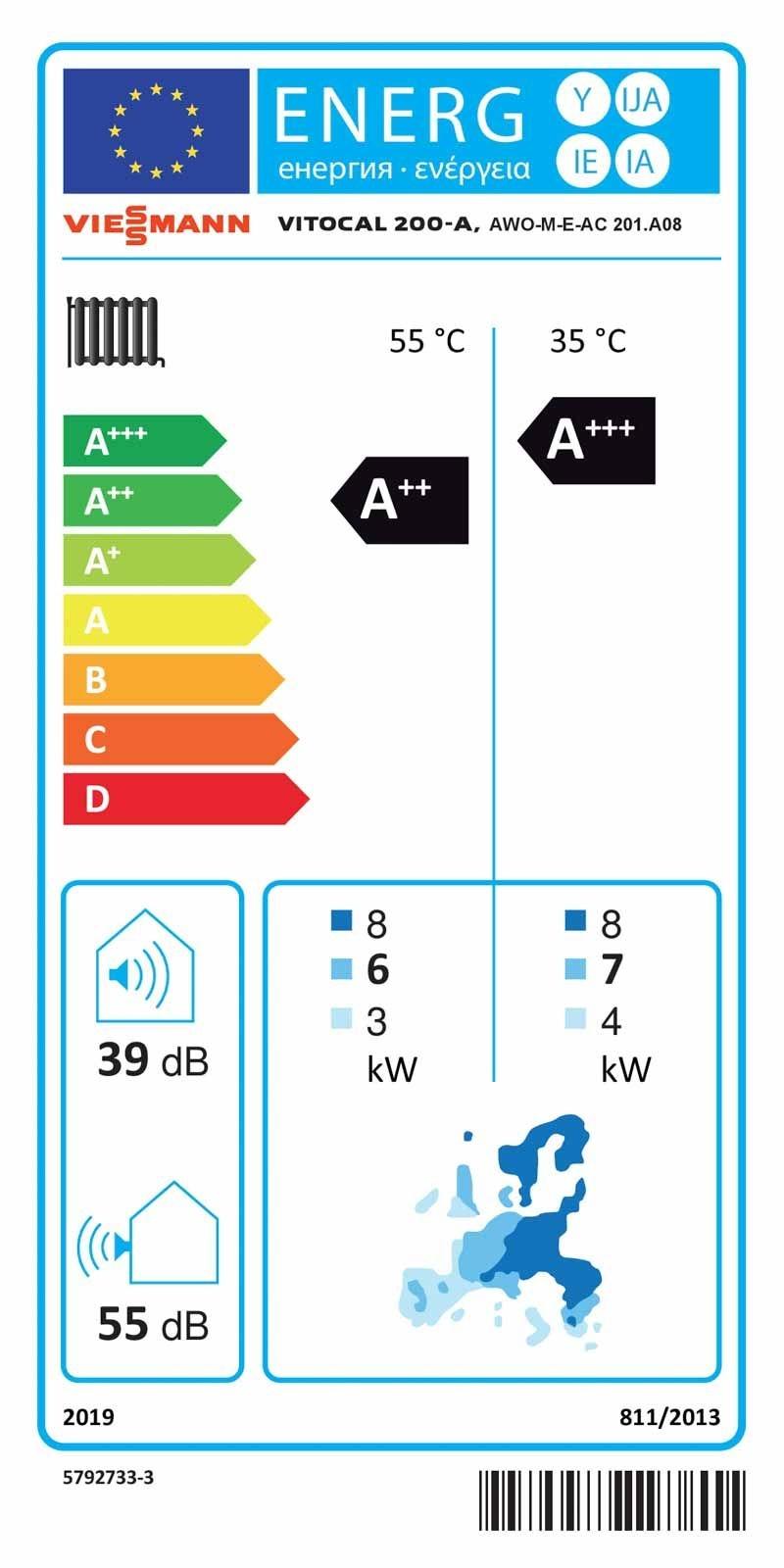 Viessmann Vitocal 200-A Wärmepumpe AWO-M-E-AC 201.A08 mit Speicher Vitocell 120-E SVW 600 l Vitotrans 353 – Bild 2 von 2