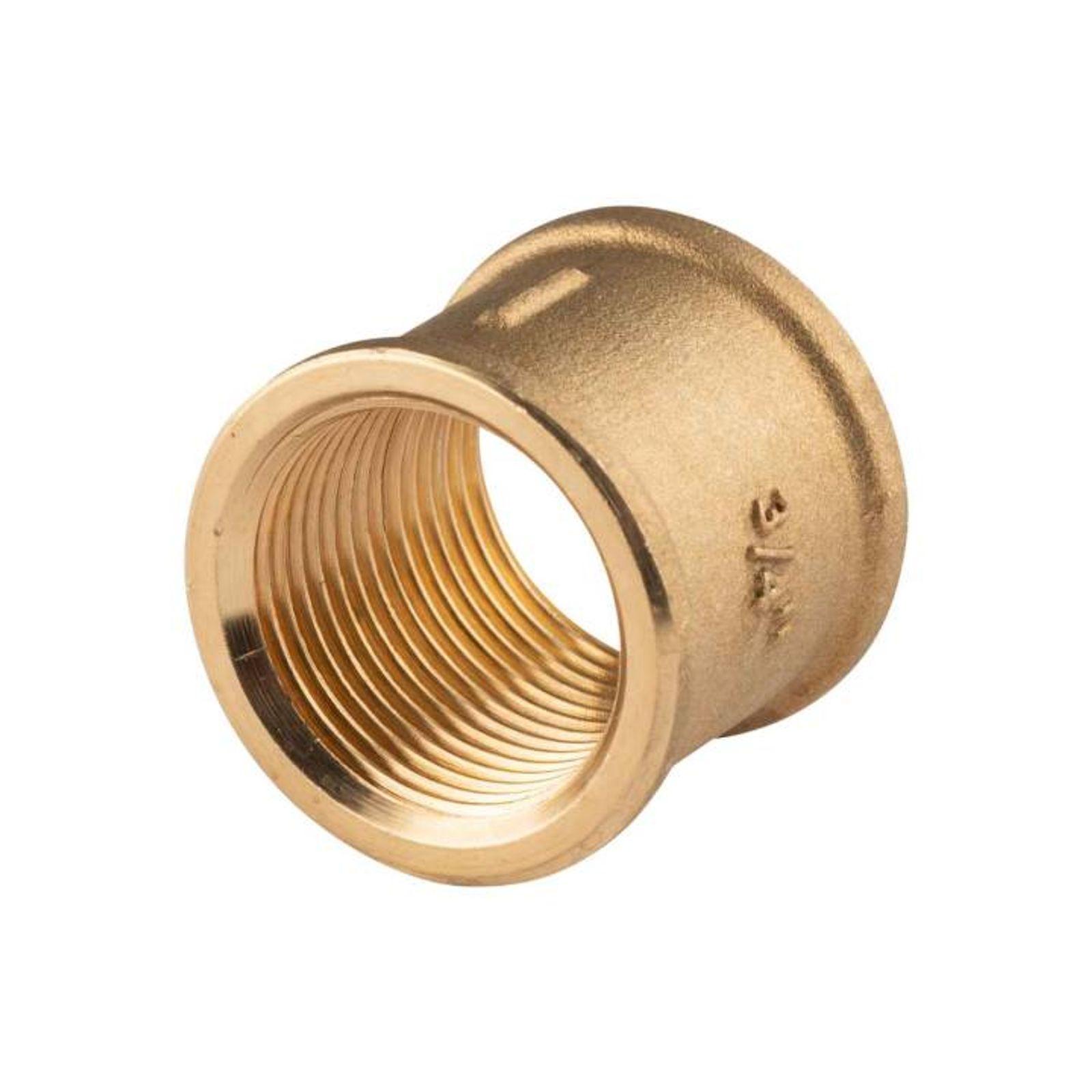 Messing Gewinde-Fitting Muffe 3/4"IG - 3/4"IG (DN 20) - schwere Ausführung – Bild 2 von 2