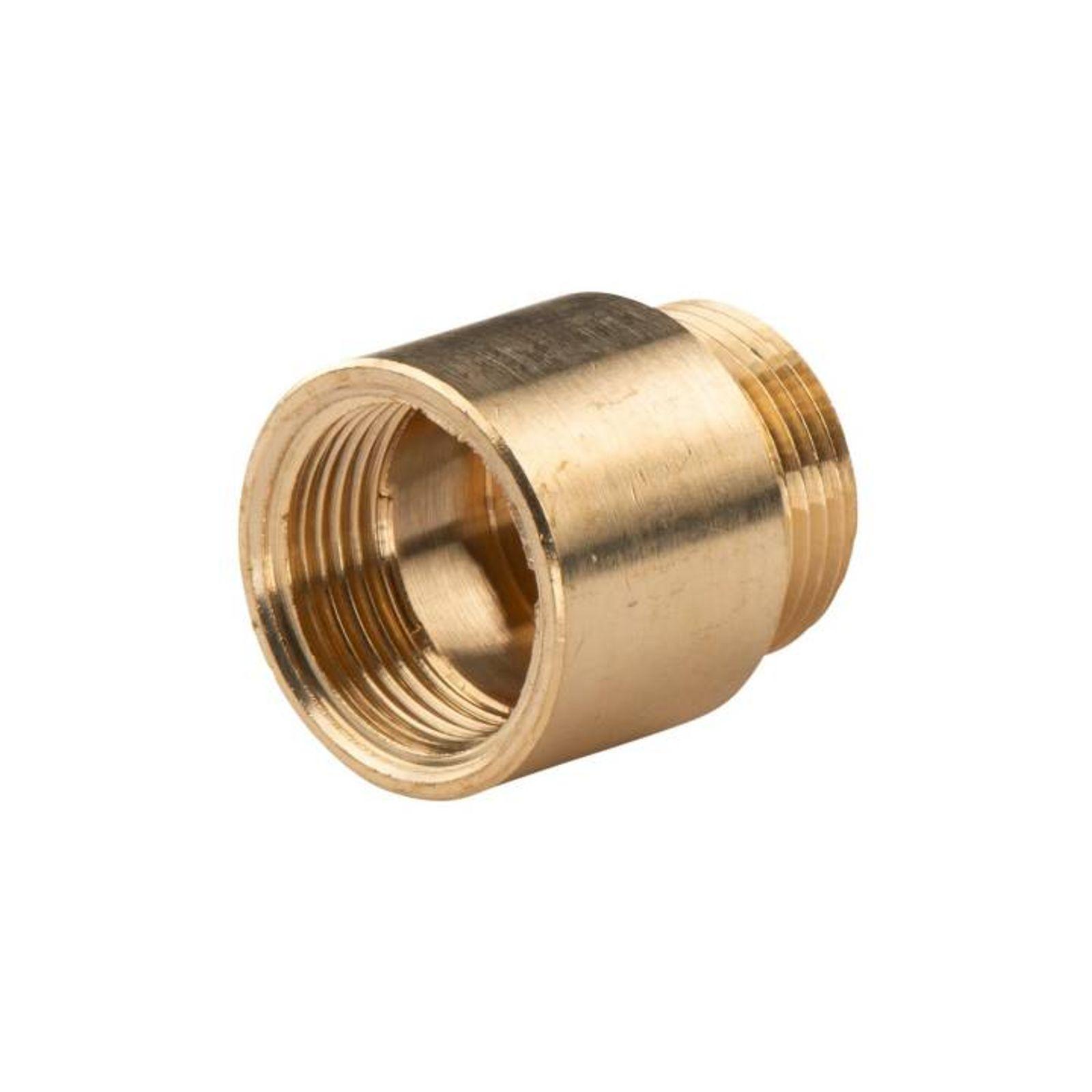 Messing Gewinde-Fitting Hahnverlängerung IG/AG 1" (DN 25) Länge 30 mm - schwere Ausführung