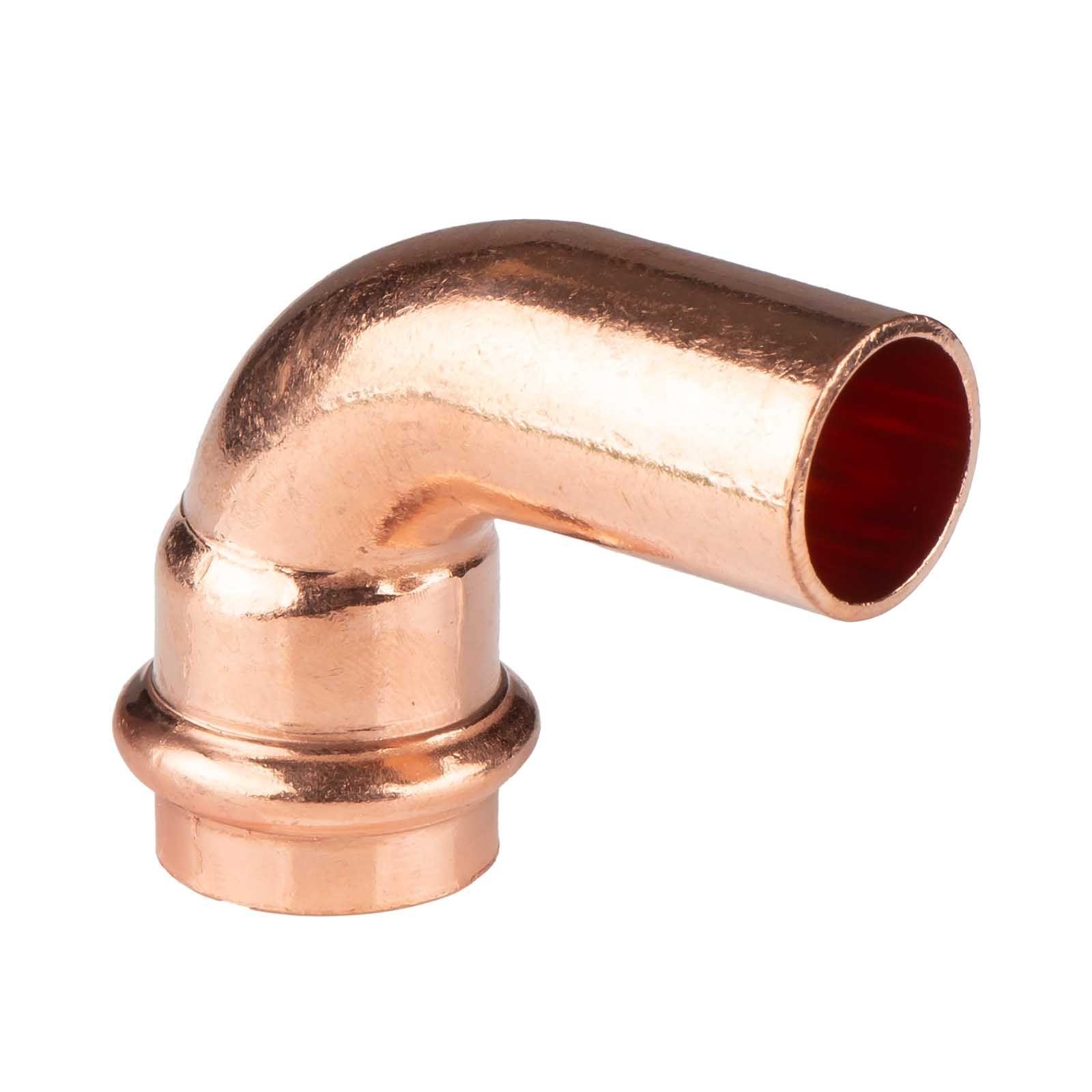 Kupfer Pressfitting Bogen 90° 22 mm Innen x Aussen V+M-Kontur DVGW – Bild 2 von 2