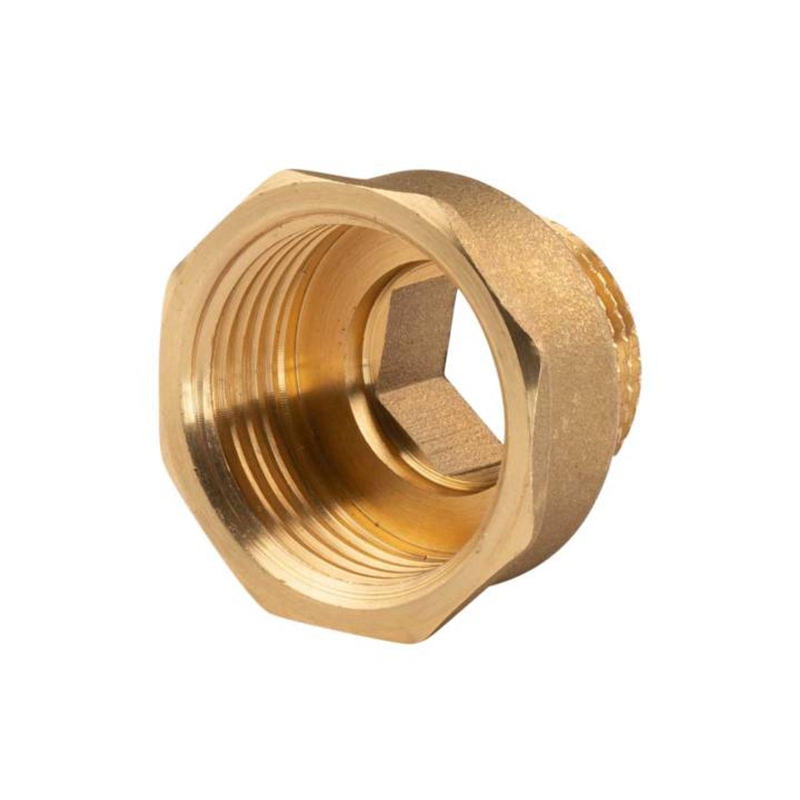 Messing Gewinde-Fitting Reduzierstück 1"IG (DN 25) - 3/4"AG (DN 20) - schwere Ausführung – Bild 2 von 2