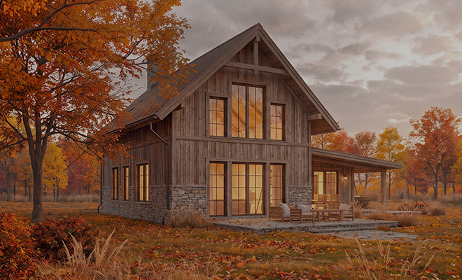 Haus im Herbst