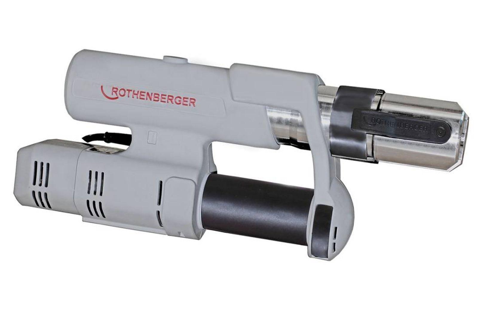 Rothenberger elektrohydraulische Fitting - Pressmaschine ROMAX AC ECO, Set mit Pressbacken Kontur "V" – Bild 4 von 8