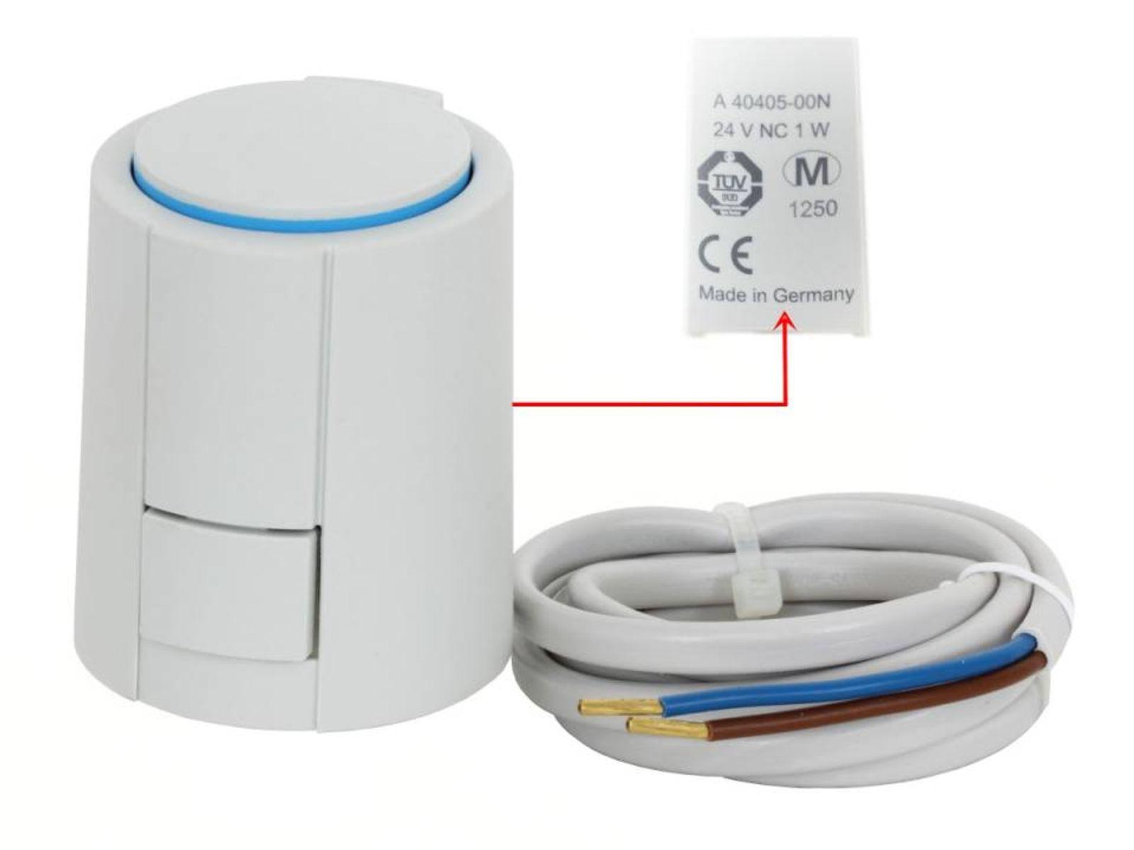Stellantrieb Fußbodenheizung 24 V AC NC Alpha 5 Ventilanpassung VA80 25 Stück – Bild 2 von 4