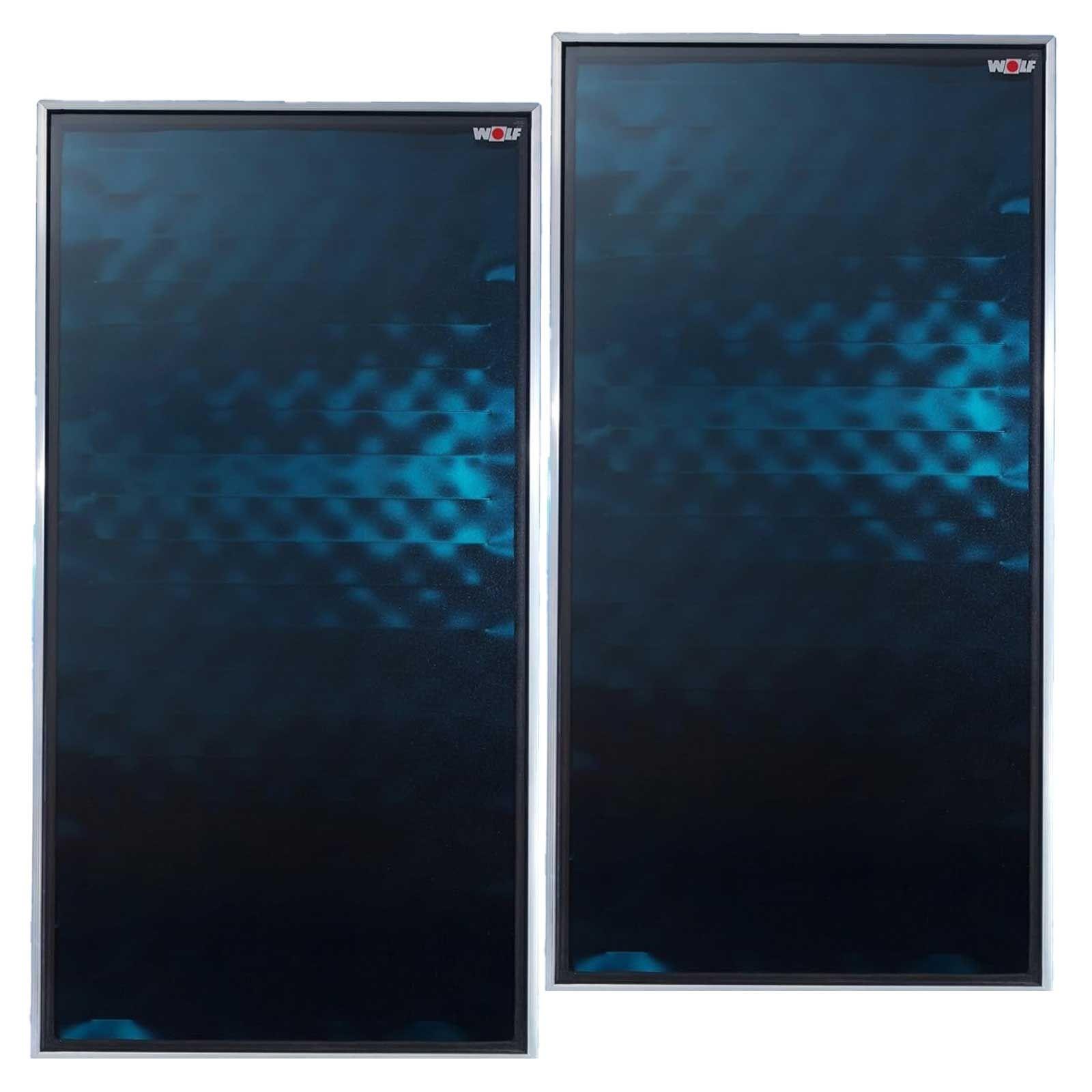 Wolf Solar Paket 4,6 m² mit 2 Flachkollektoren CFK-1, SM2-2 Regelung, Warmwasser-Solarspeicher SEM-2-300 – Bild 2 von 10