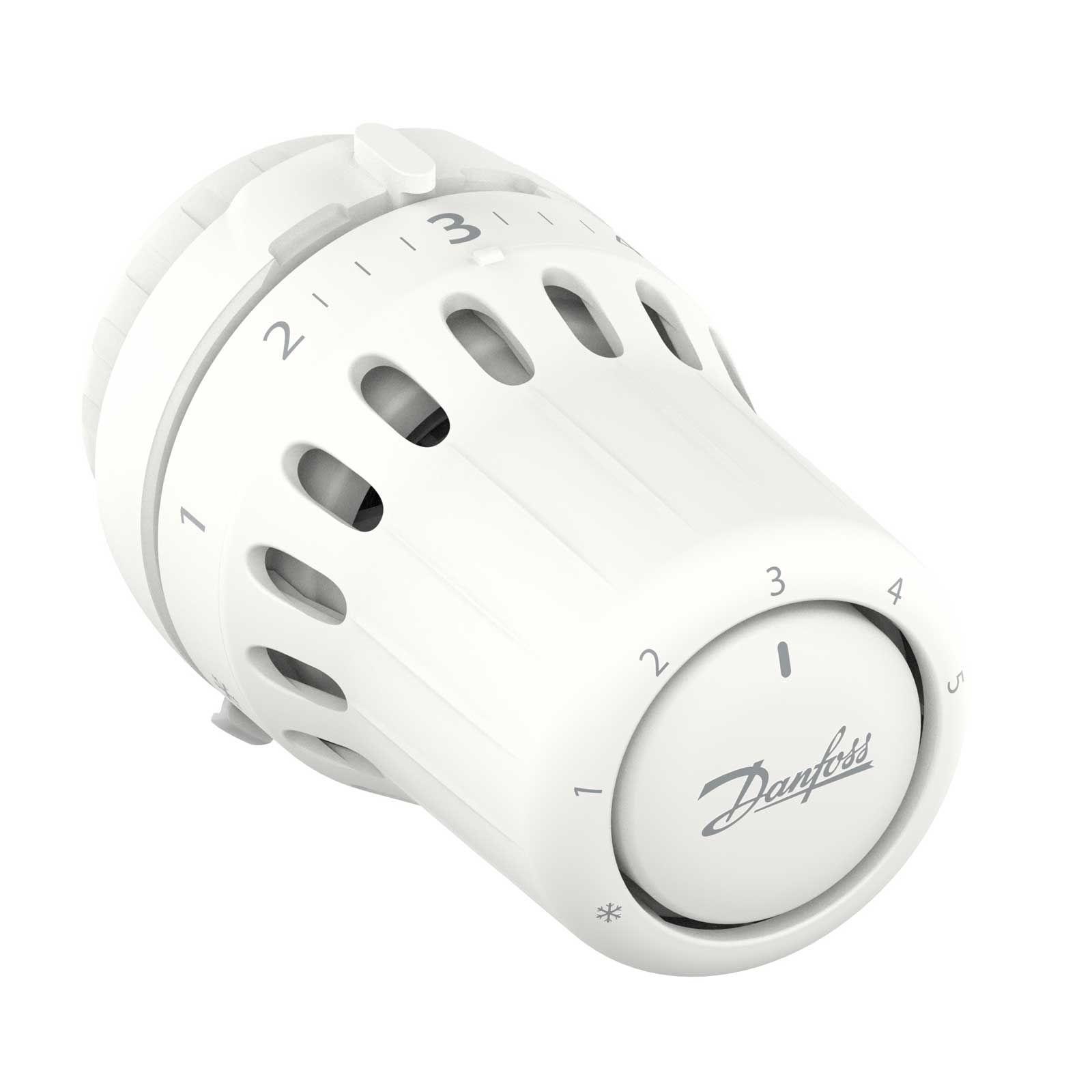 Danfoss Thermostatkopf React M30x1,5 flüssigkeitgefüllt, eingebauter Fühler, Frostschutz, weiß