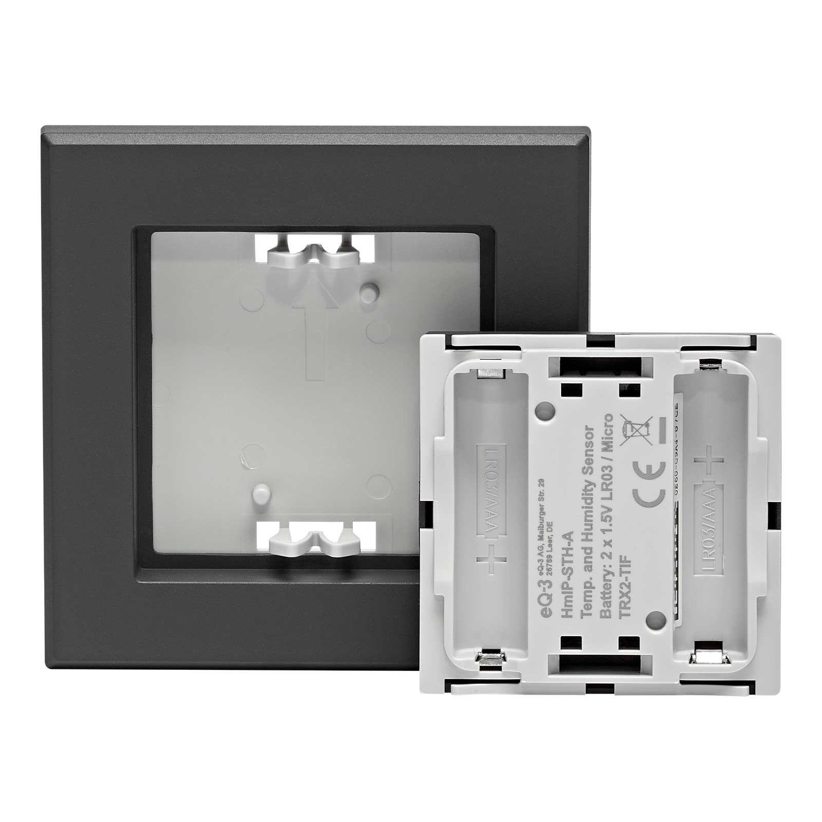 Homematic IP Smart Home Temperatur- und Luftfeuchtigkeitssensor innen HmIP-STH-A anthrazit – Bild 7 von 8