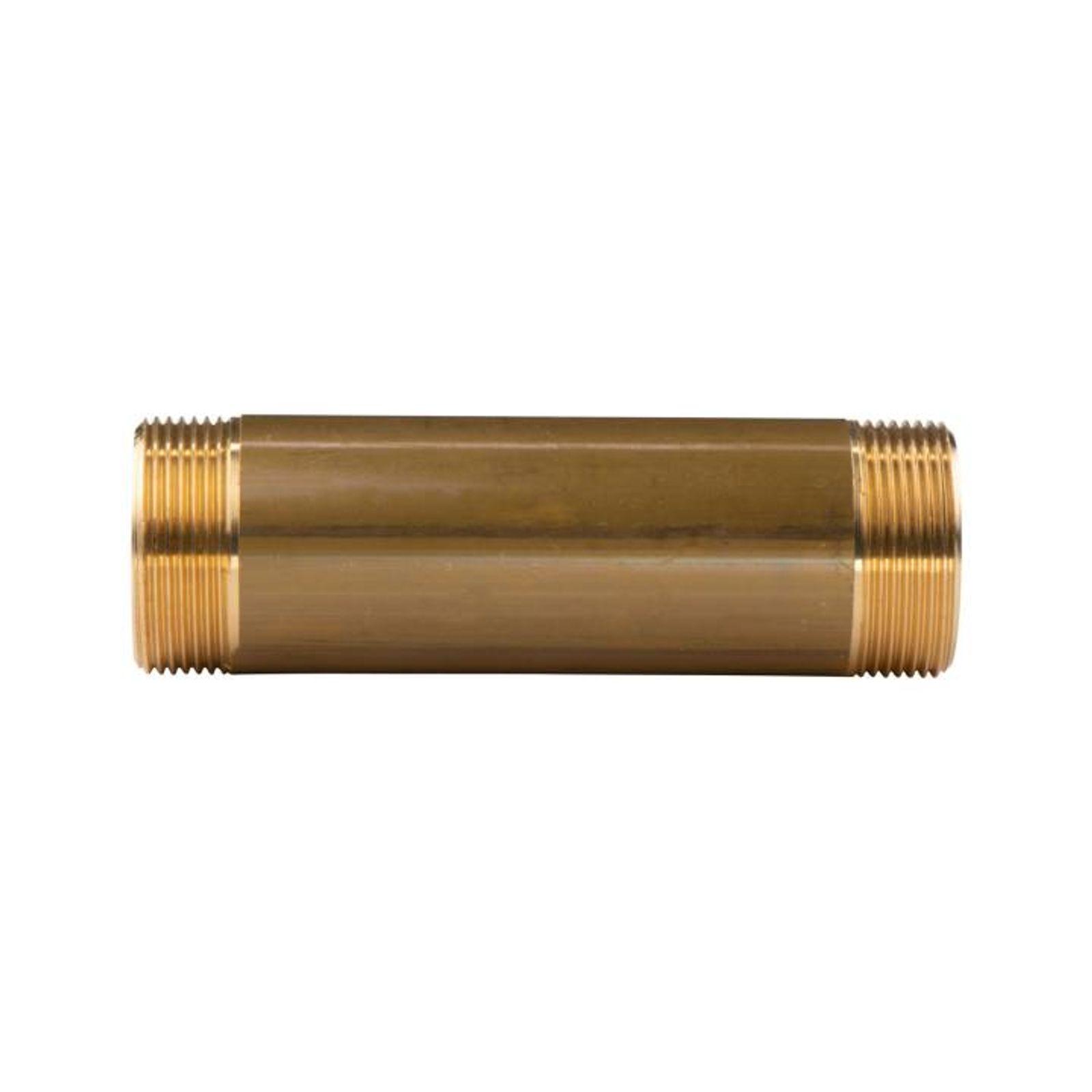 Messing Gewinde-Fitting Distanz Doppelnippel 1 1/4" - 1 1/4" L=150mm - schwere Ausführung – Bild 2 von 2