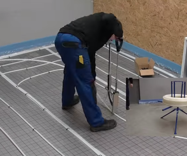 Fußbodenheizung Tackersystem verlegen - ideal für Heimwerker und Selberbauer