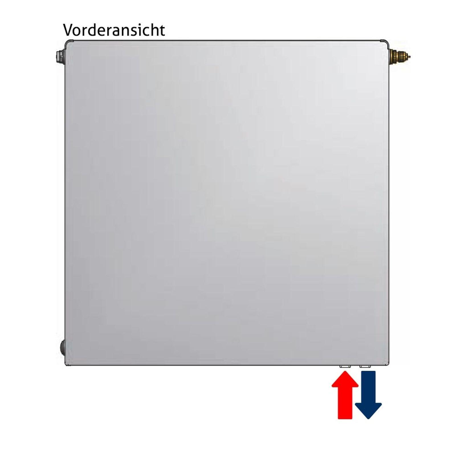 Flachheizkörper Buderus Logatrend, VC-plan, Typ 33 mit Wandbefestigung FMS 600 x 1800 mm Ausführung rechts – Bild 2 von 2