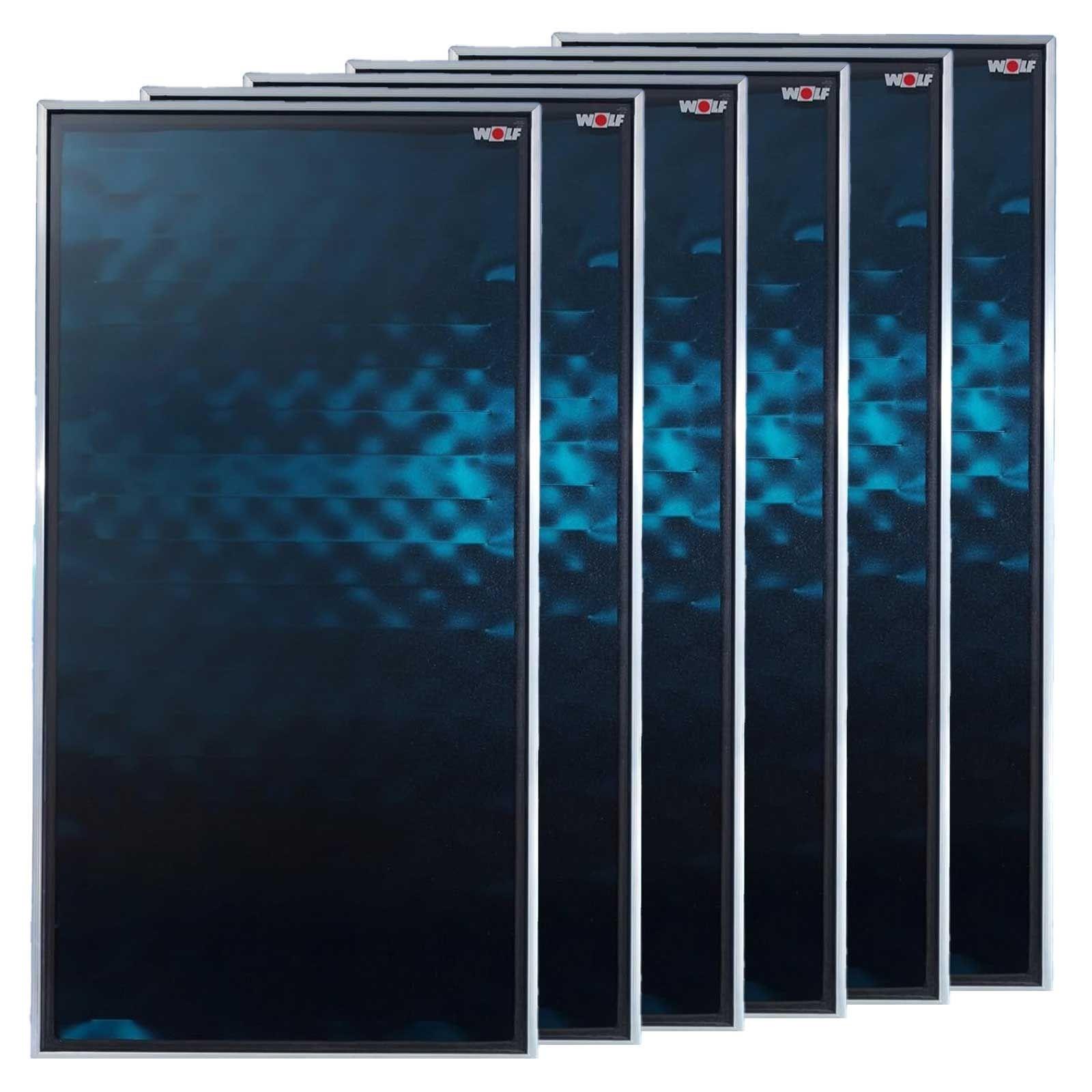 Wolf Solar-Paket 13,8 m² mit 6 Flachkollektoren CFK-1, SM2-2 Regelung – Bild 2 von 9