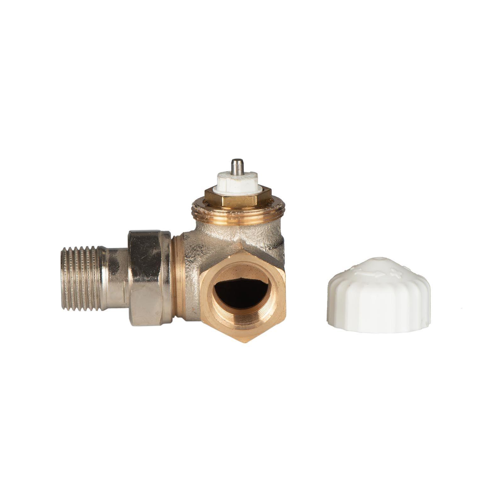 Heimeier Thermostat-Ventilunterteile V-exakt II Winkeleck rechts vernickelt 1/2" – Bild 2 von 2
