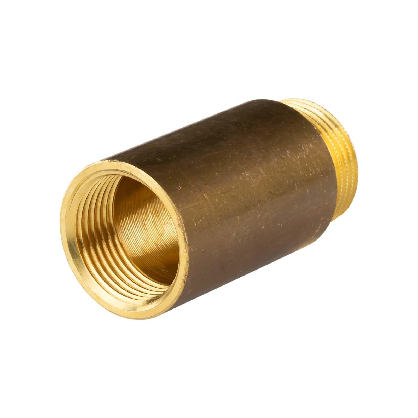 Messing Gewinde-Fitting Hahnverlängerung IG/AG 1" (DN 25) Länge 60 mm - schwere Ausführung