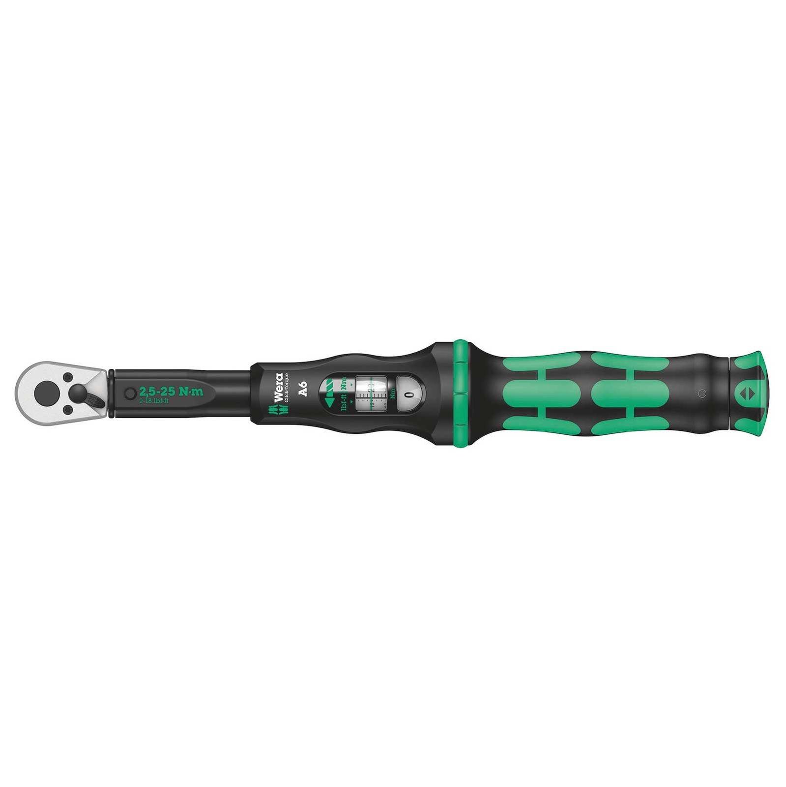 Wera Click-Torque A 6 Drehmomentschlüssel mit Umschaltknarre, 2,5-25 Nm