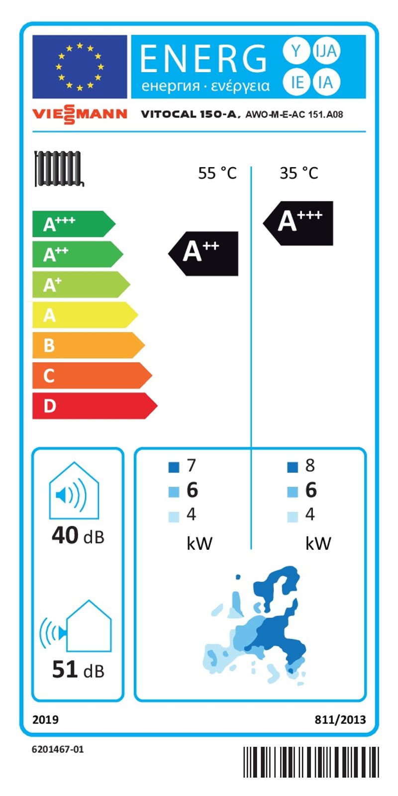 Viessmann Paket Vitocal 150-A Luft/Wasser-Wärmepumpe 6,5 kW AWO-M-E-AC 151.A08 230V Monoblock mit Speicher Vitocell 100-V CVWC 250l – Bild 15 von 16