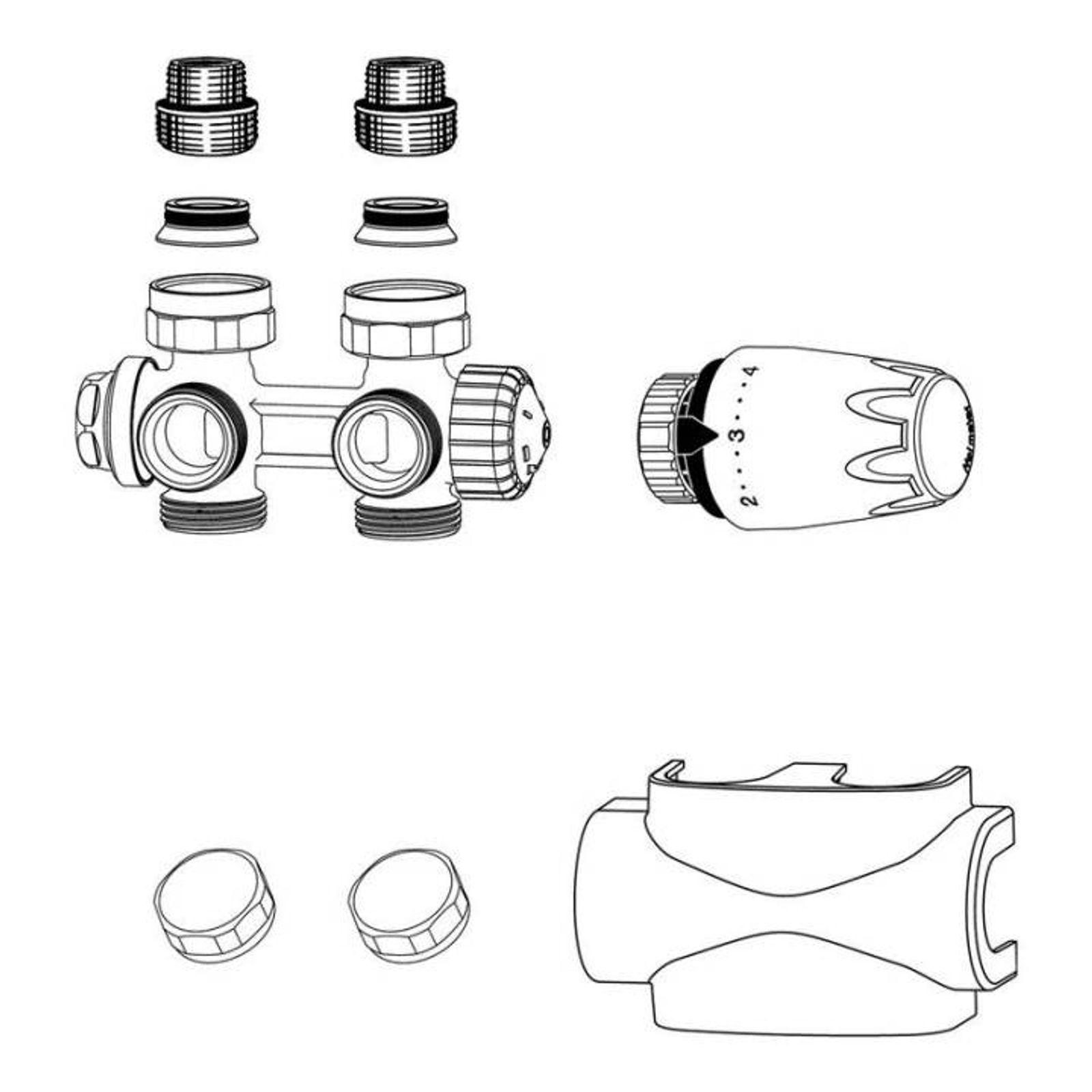 Heimeier Multilux 4 - Set, weiß – Bild 2 von 2