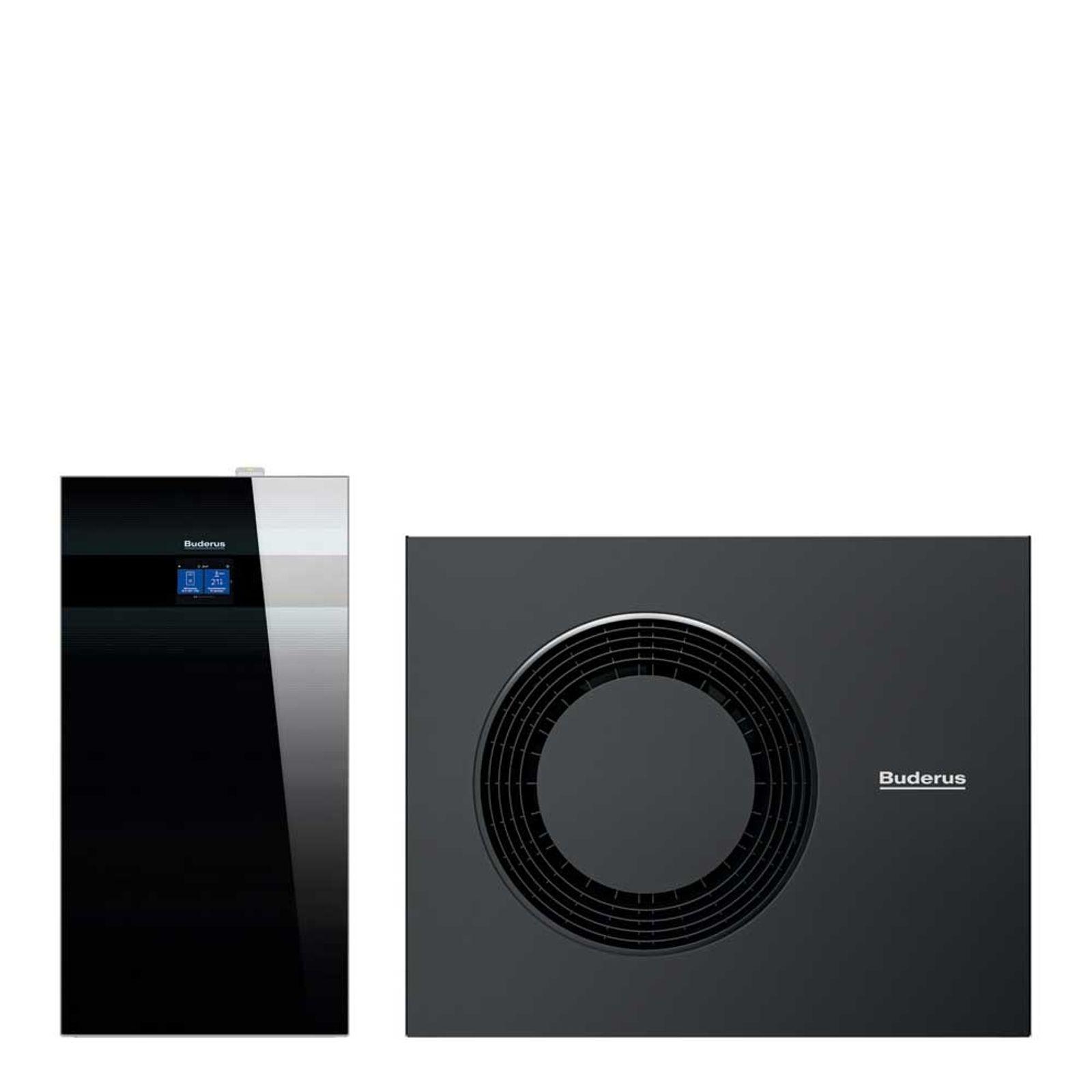 Buderus Luft-Wasser-Wärmepumpe Logaplus M WLW186i-10 AR TP70 schwarz