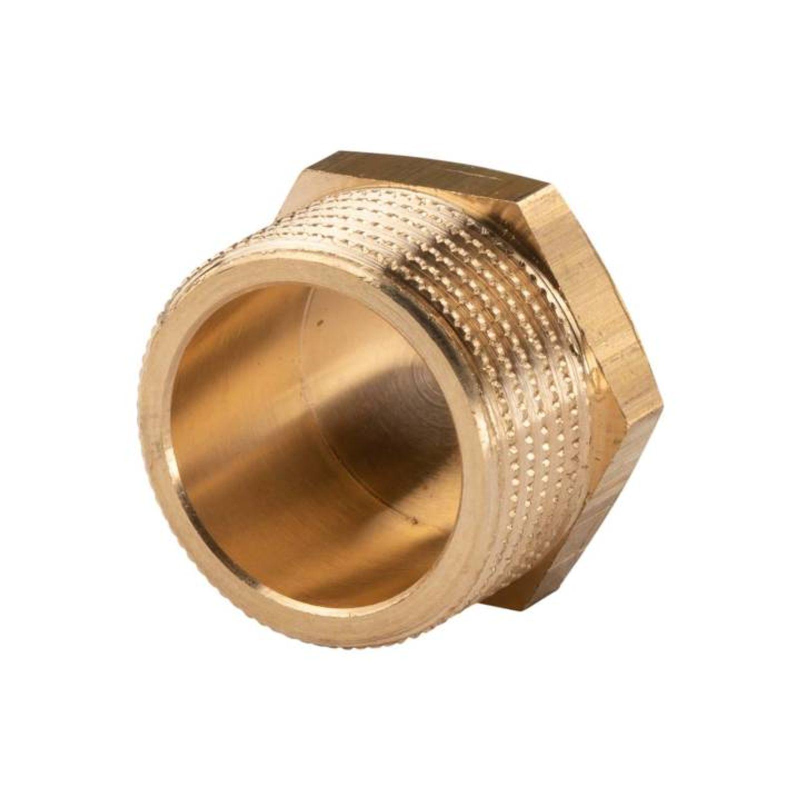 Messing Gewinde-Fitting Stopfen 3/4"AG (DN 20) - schwere Ausführung – Bild 2 von 2