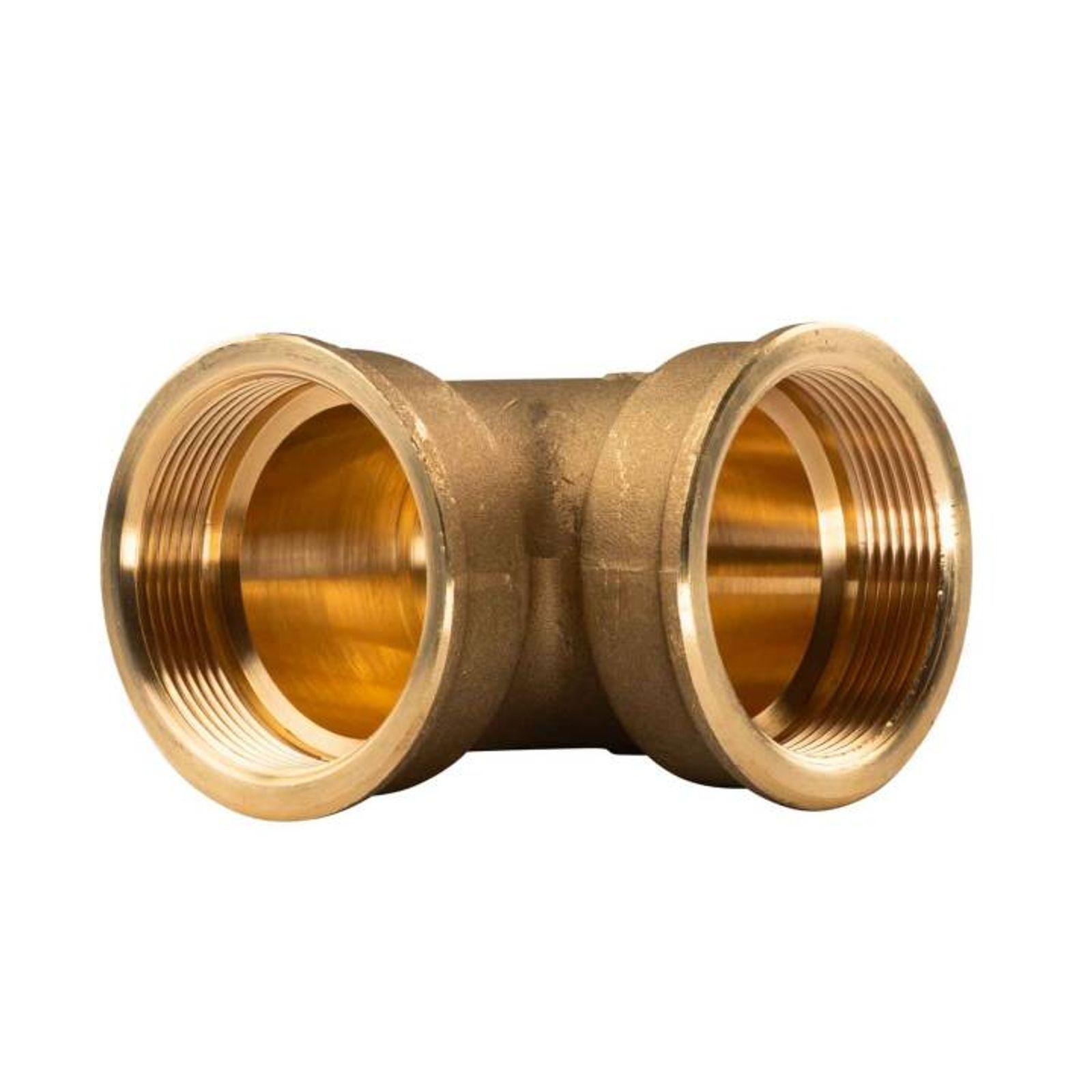 Messing Gewinde-Fitting 90° Winkel 2"IG - 2''IG (DN 50) - schwere Ausführung – Bild 2 von 2