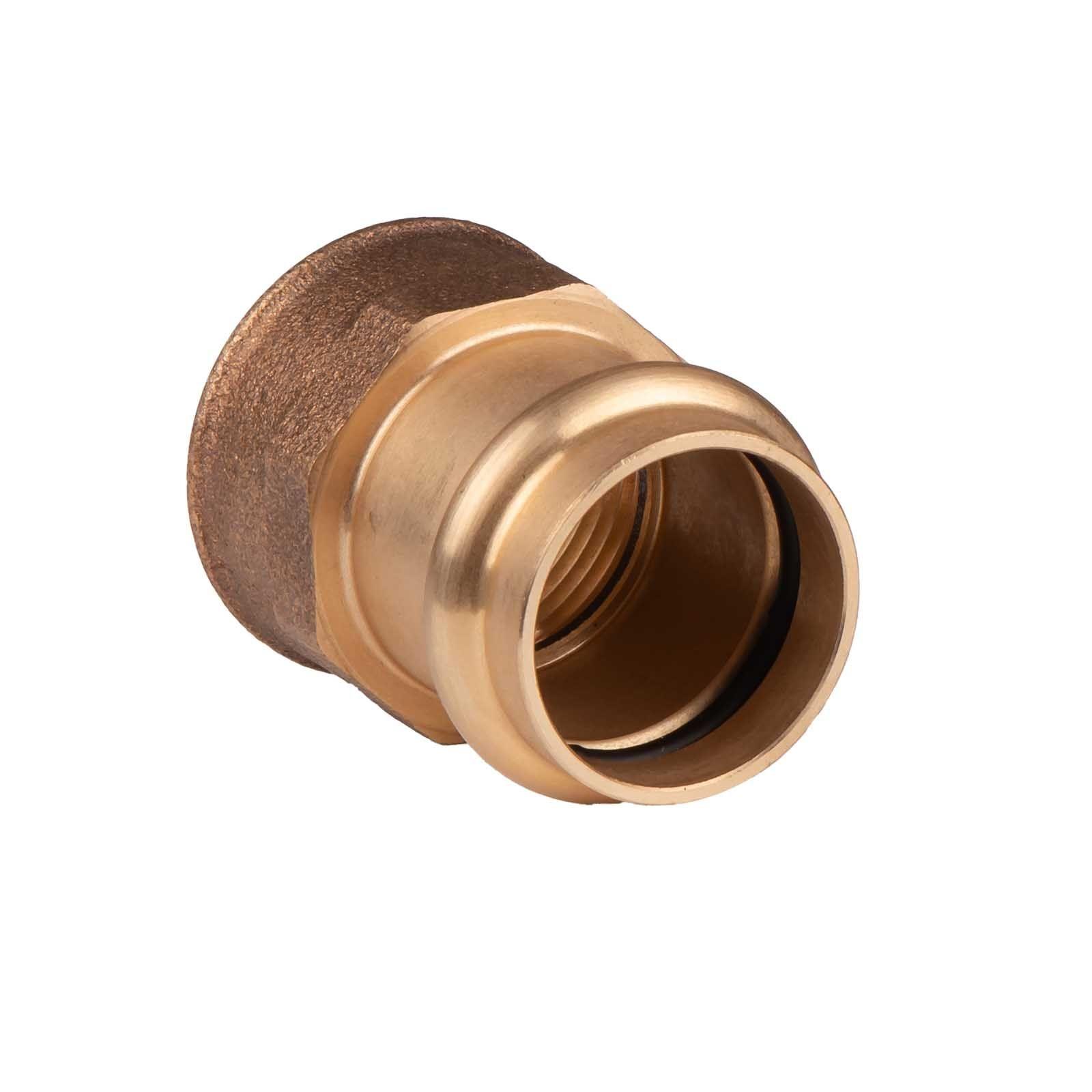 Kupfer Pressfitting Übergang aus Rotguss 28 mm - 1" IG V+M-Kontur DVGW – Bild 2 von 2