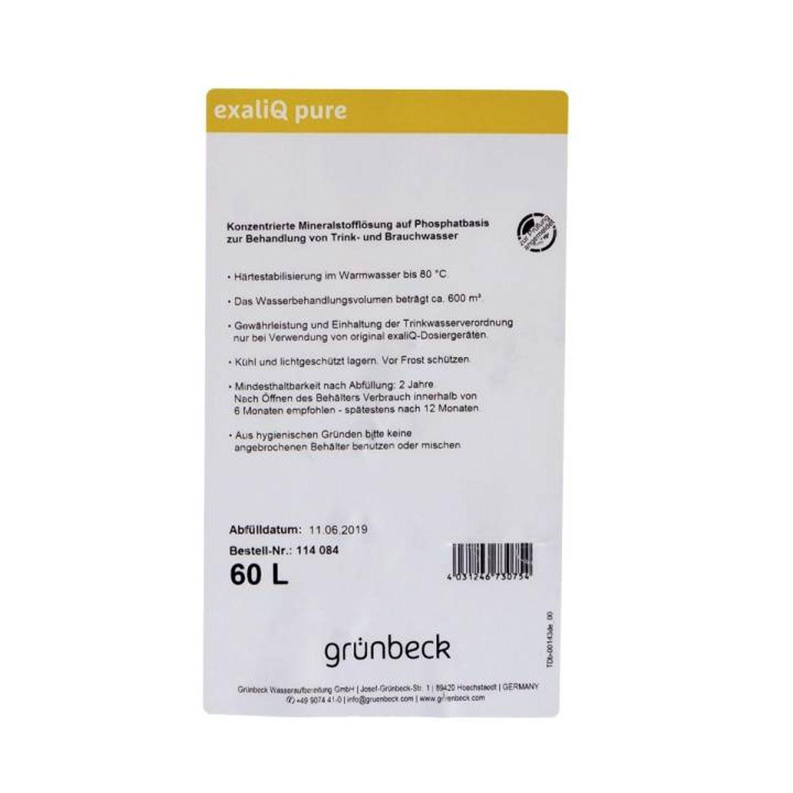 Grünbeck Mineralstofflösung exaliQ pure 60 Liter