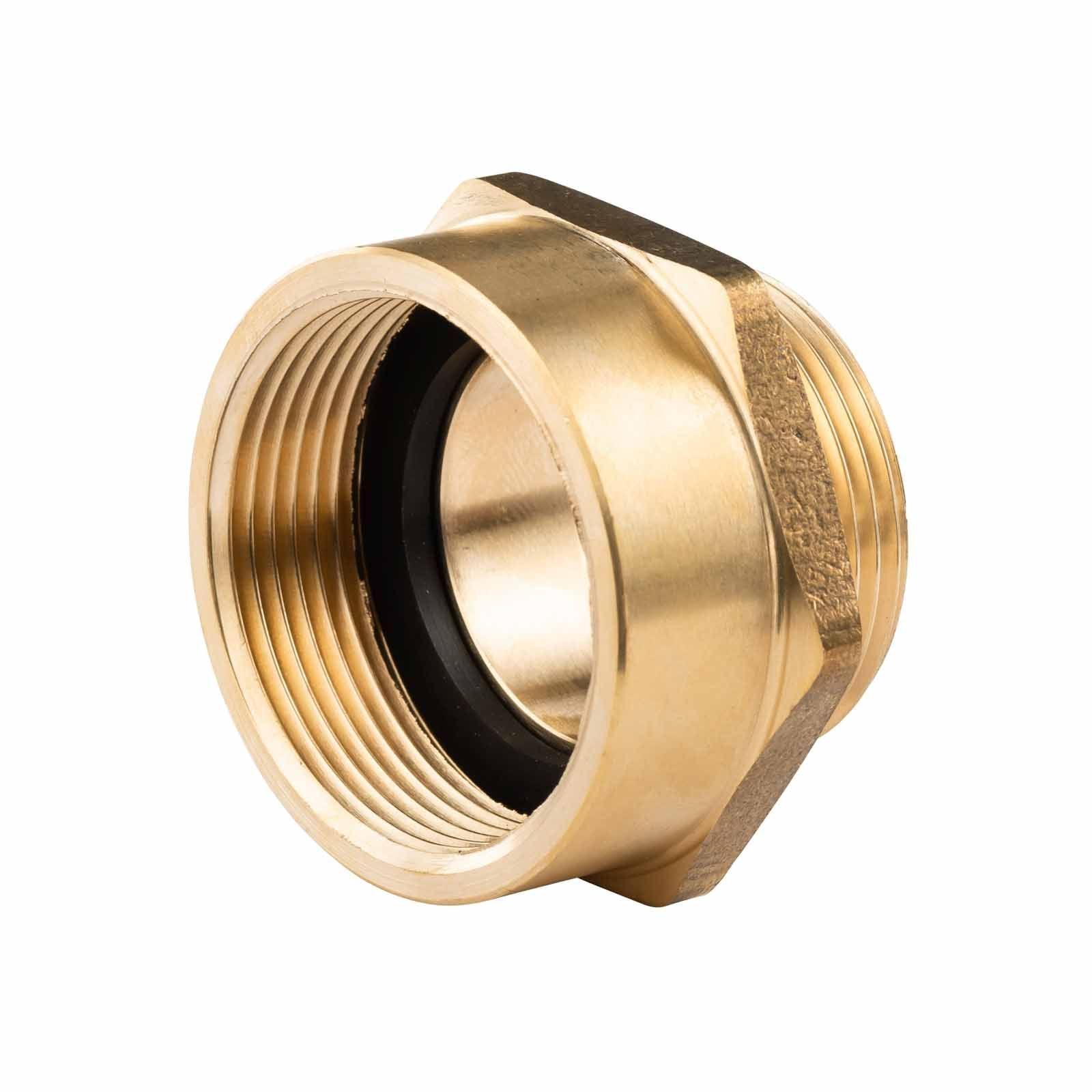 Messing Gewinde-Fitting Reduzierstück 1 1/2"IG (DN 40) - 1 1/4"AG (DN 32) - schwere Ausführung – Bild 2 von 3