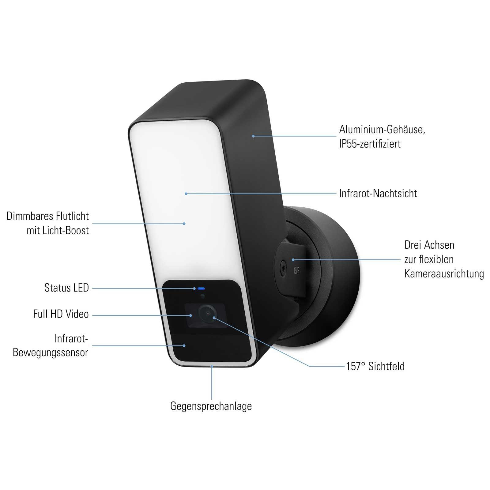 Eve Outdoor Cam - Smarte Flutlichtkamera in schwarz – Bild 3 von 16