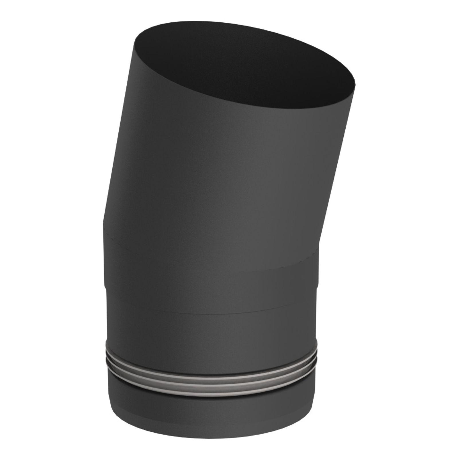 Jeremias PELLET-LINE Winkel 15° Edelstahl schwarz Ø 100 mm