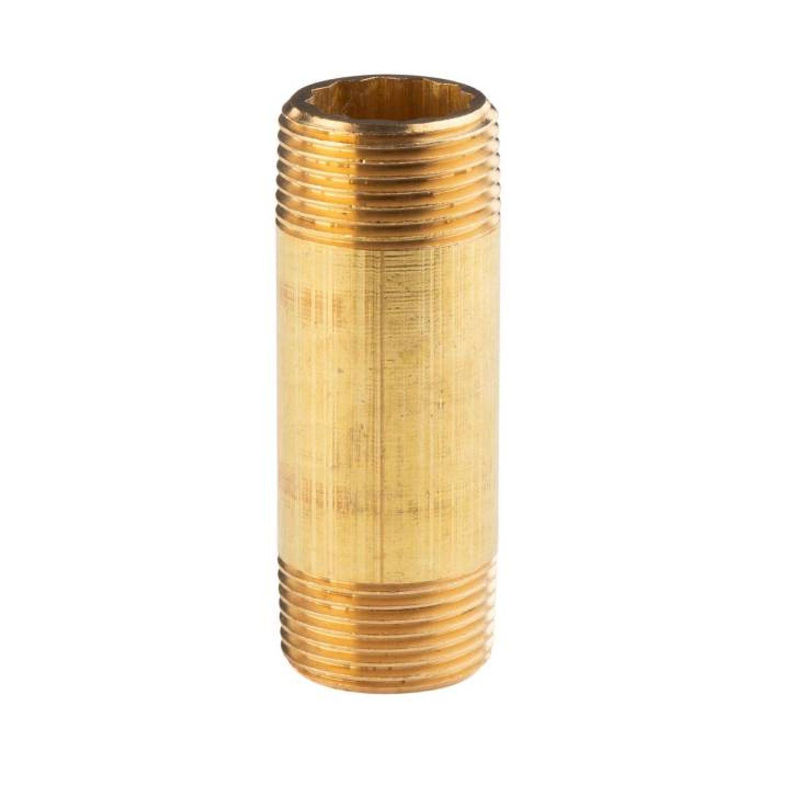 Messing Gewinde-Fitting Distanz Doppelnippel 3/4"-3/4" L= 70 mm, schwere Ausführung – Bild 2 von 2