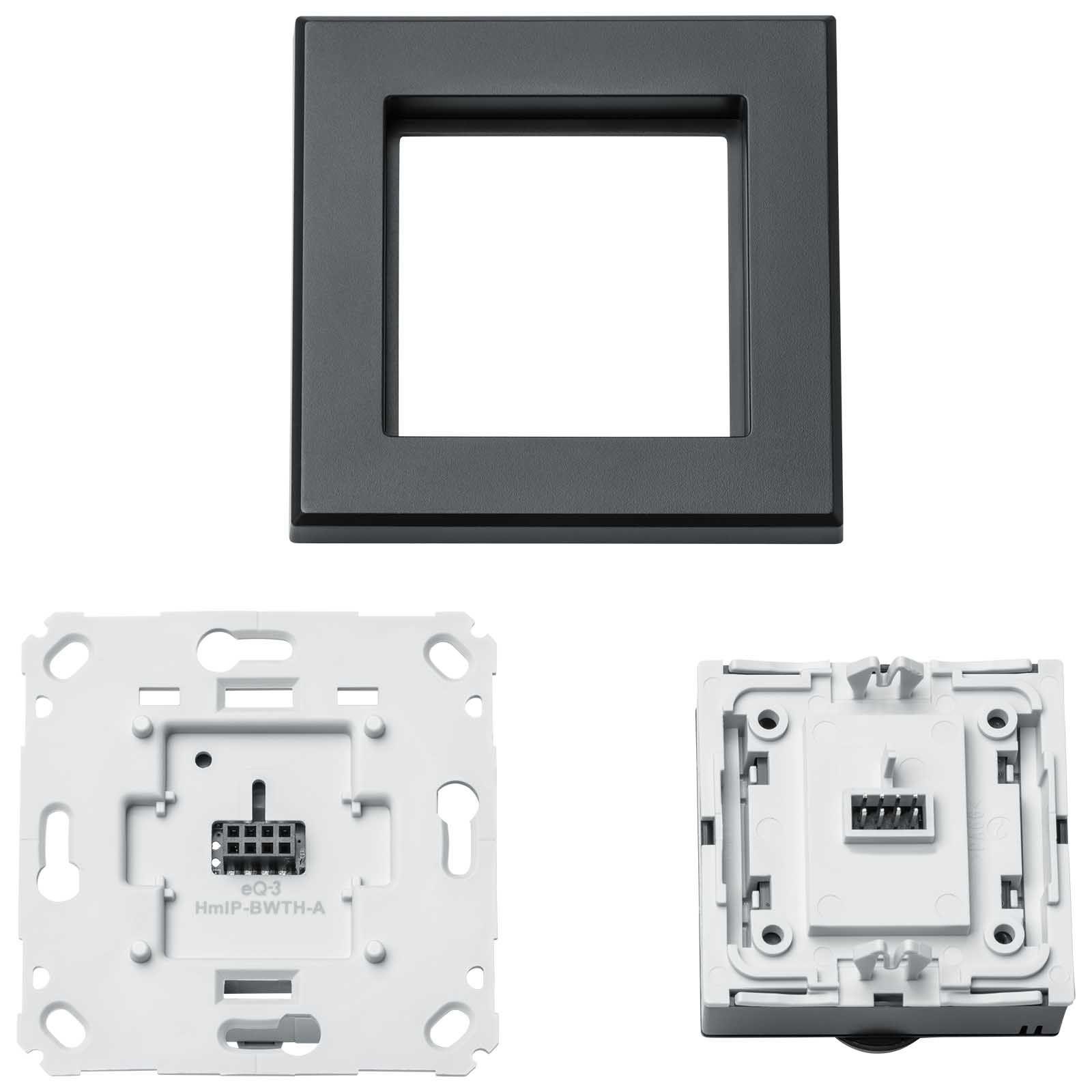 Homematic IP Smart Home Wandthermostat HmIP-BWTH-A mit Schaltausgang für Markenschalter, 230 V anthrazit – Bild 6 von 6