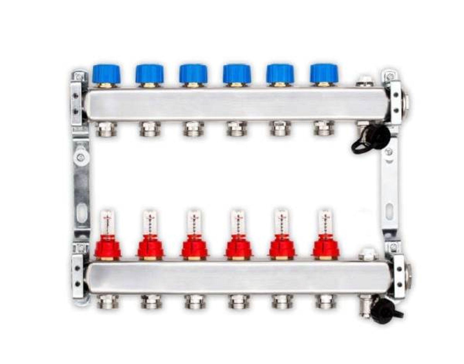 80 m² Set Tackersystem Rollbahn 30 mm WLG 045 16x2 PE-RT Rohr Raster 15 cm 6 Heizkreise LCD Regler 230 V + Zubehör – Bild 4 von 14