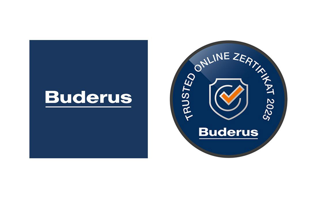 Buderus Logo und Trusted Partner Siegel