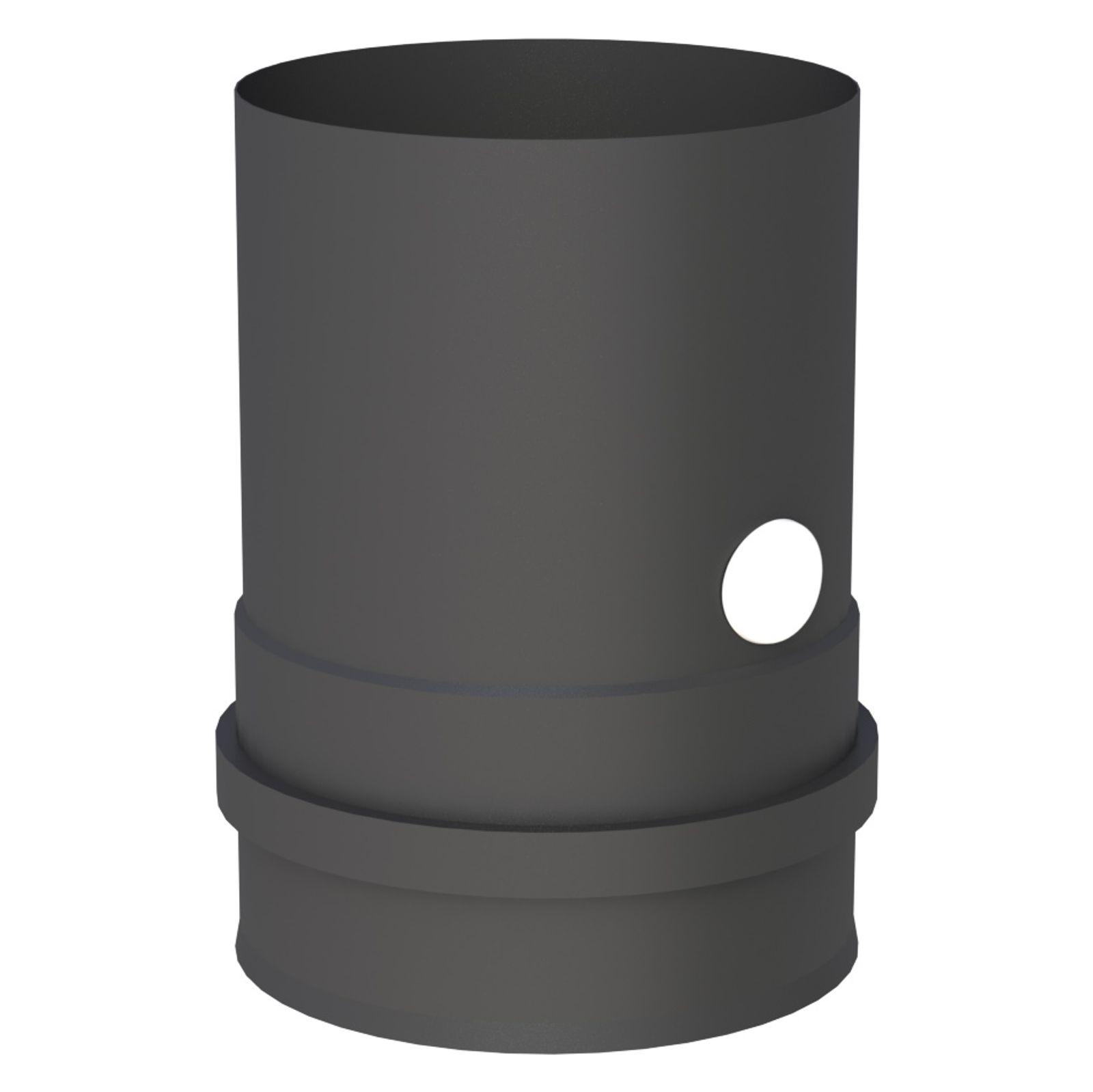 Jeremias PELLET-LINE Geräteanschluss mit FU-Muffe inkl. Dichtung und Messstutzen Edelstahl schwarz Ø 80 mm