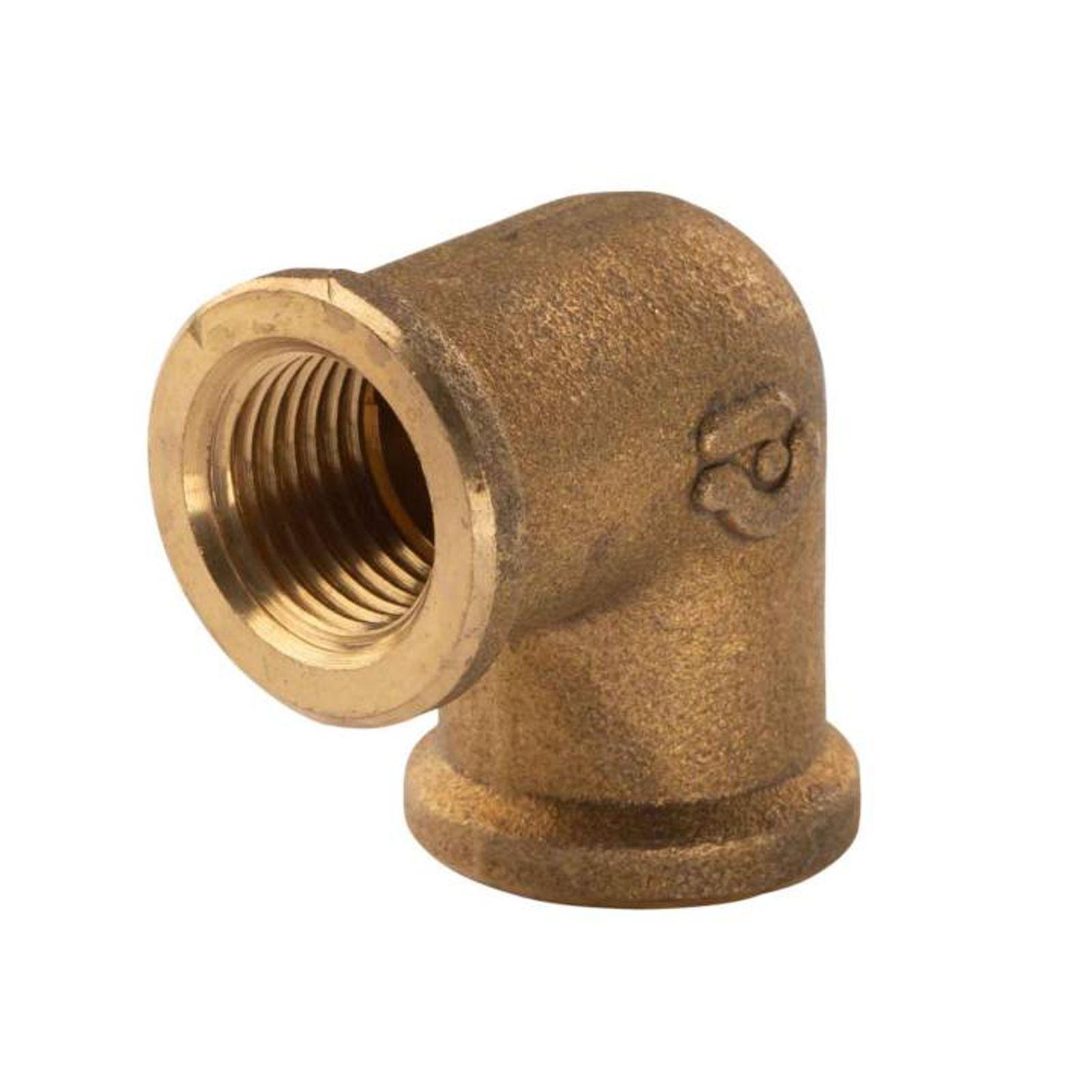Messing Gewinde-Fitting 90° Winkel 1/4"IG - 1/4"IG (DN 8) - schwere Ausführung
