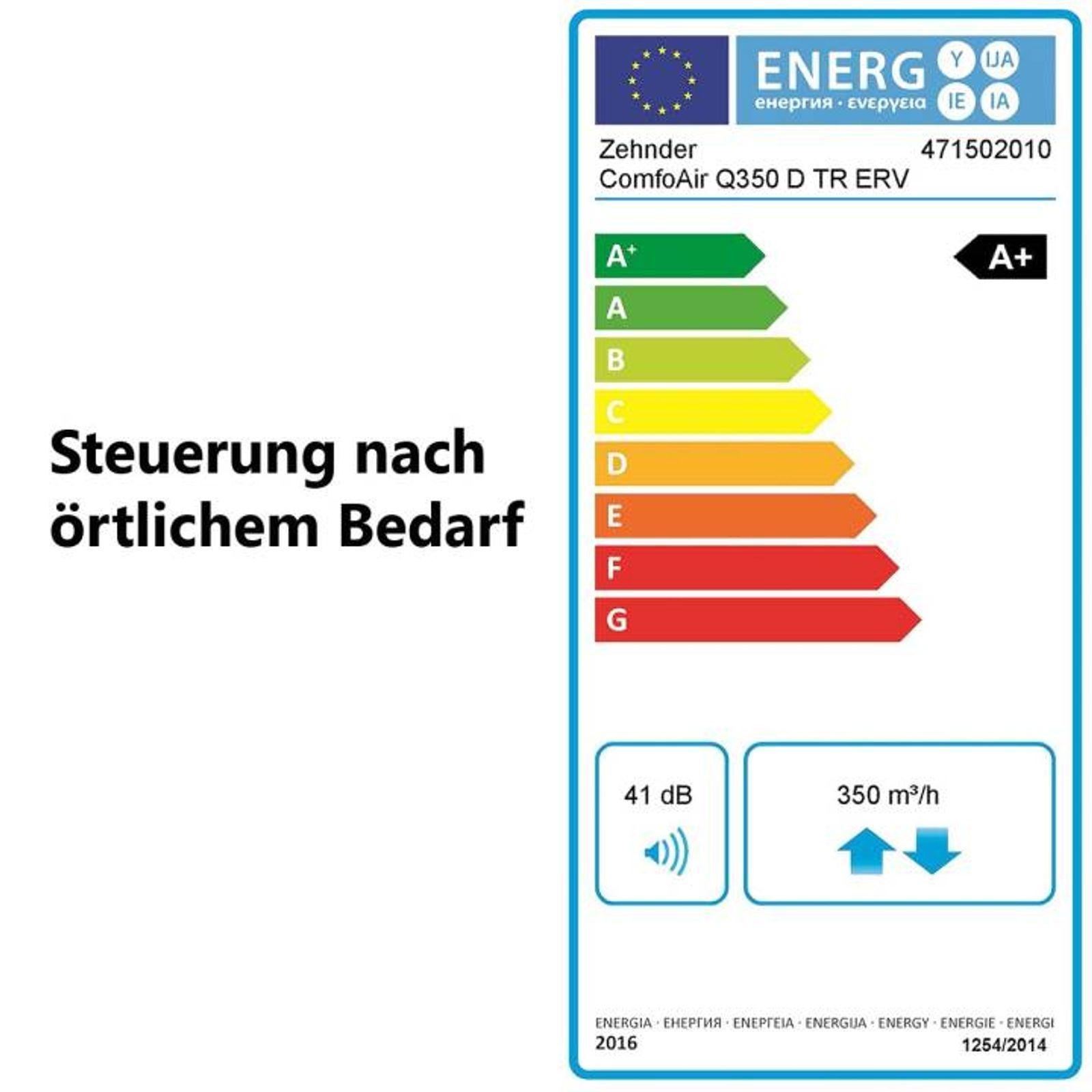 Zehnder Lüftungsgerät ComfoAir Q350 TR Enthalpie – Bild 4 von 5