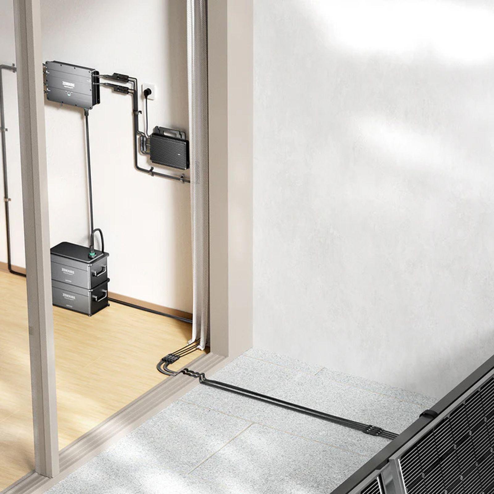 Zendure + Jolywood Balkonkraftwerk Paket inkl. 2x Jolywood Niwa 450 Wp Glas-Glas Solarmodul + Zendure SolarFlow 800 Bundle