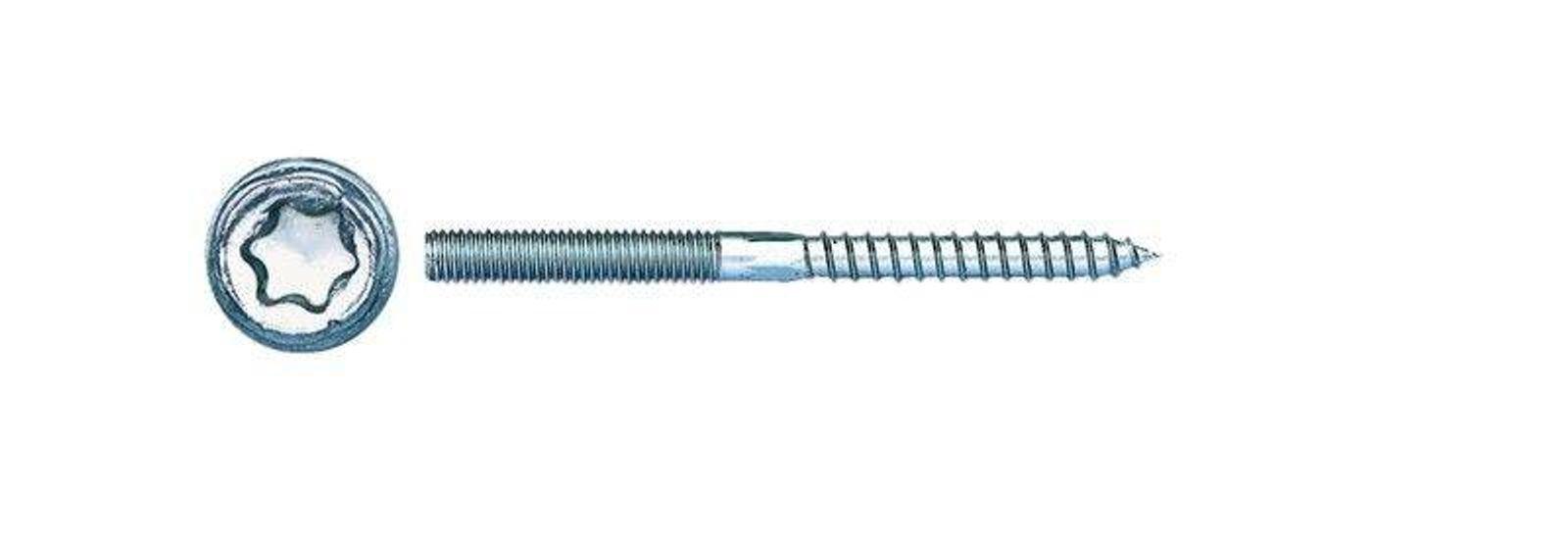 Stockschraube Stahl verzinkt M8 x 60 TX25 Beutel á 25 Stück – Bild 2 von 3