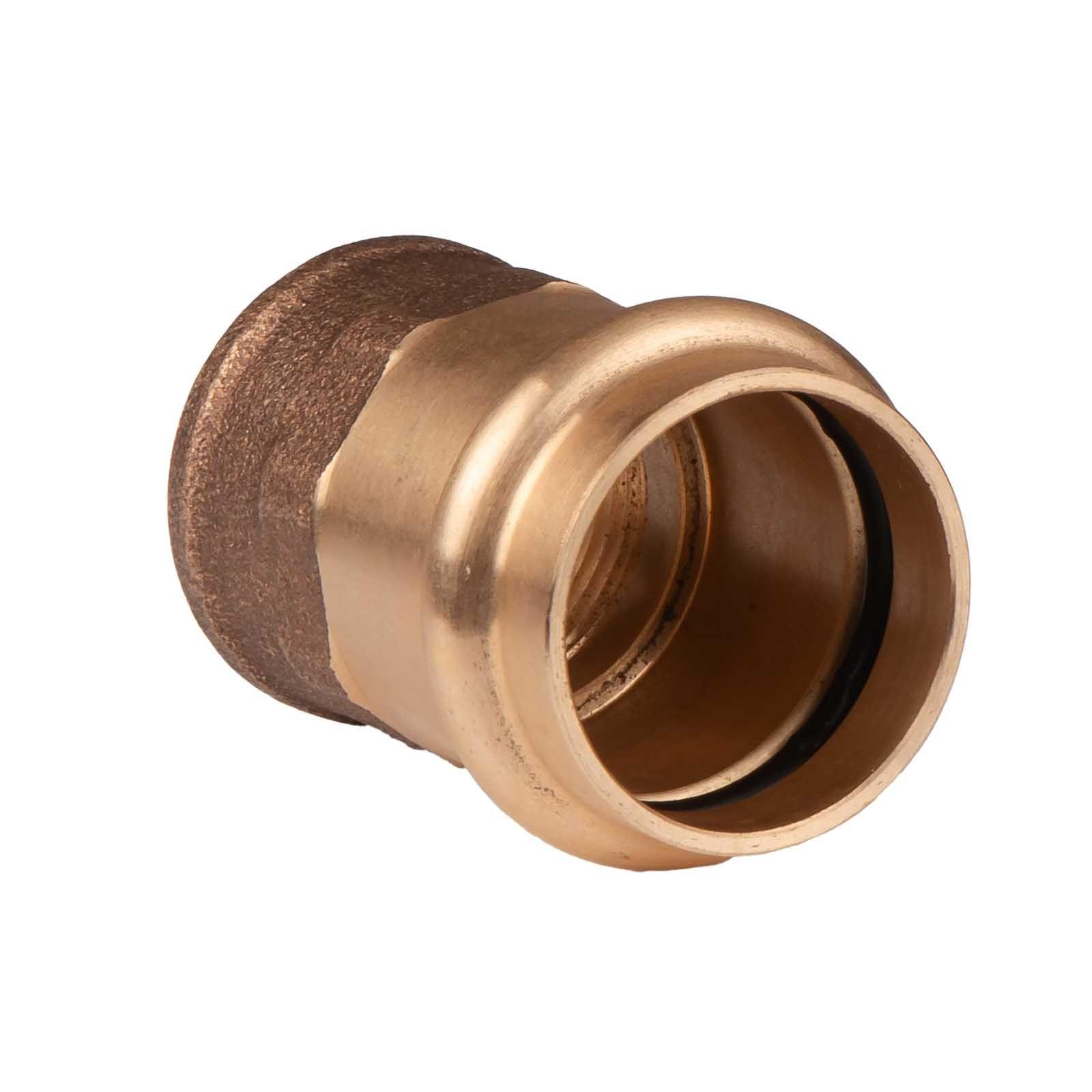 Kupfer Pressfitting Übergang aus Rotguss 28 mm - 3/4" IG V+M-Kontur DVGW – Bild 2 von 2