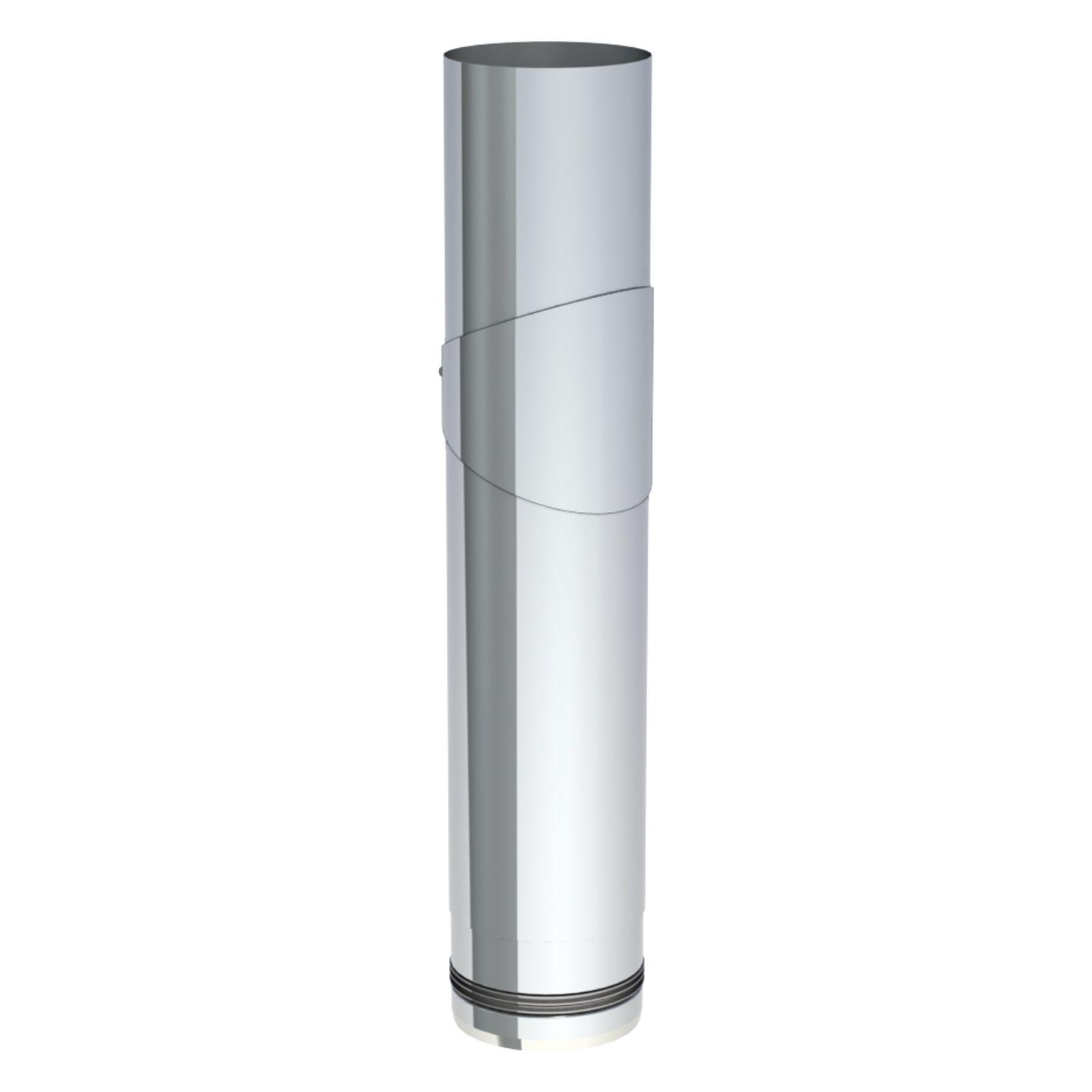 Jeremias PELLET-LINE Längenelement 500 mm mit Revision Edelstahl unlackiert Ø 100 mm